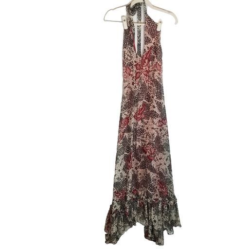 Daughters Of Revolution Floral Sleeveless Halter Maxi Dress
