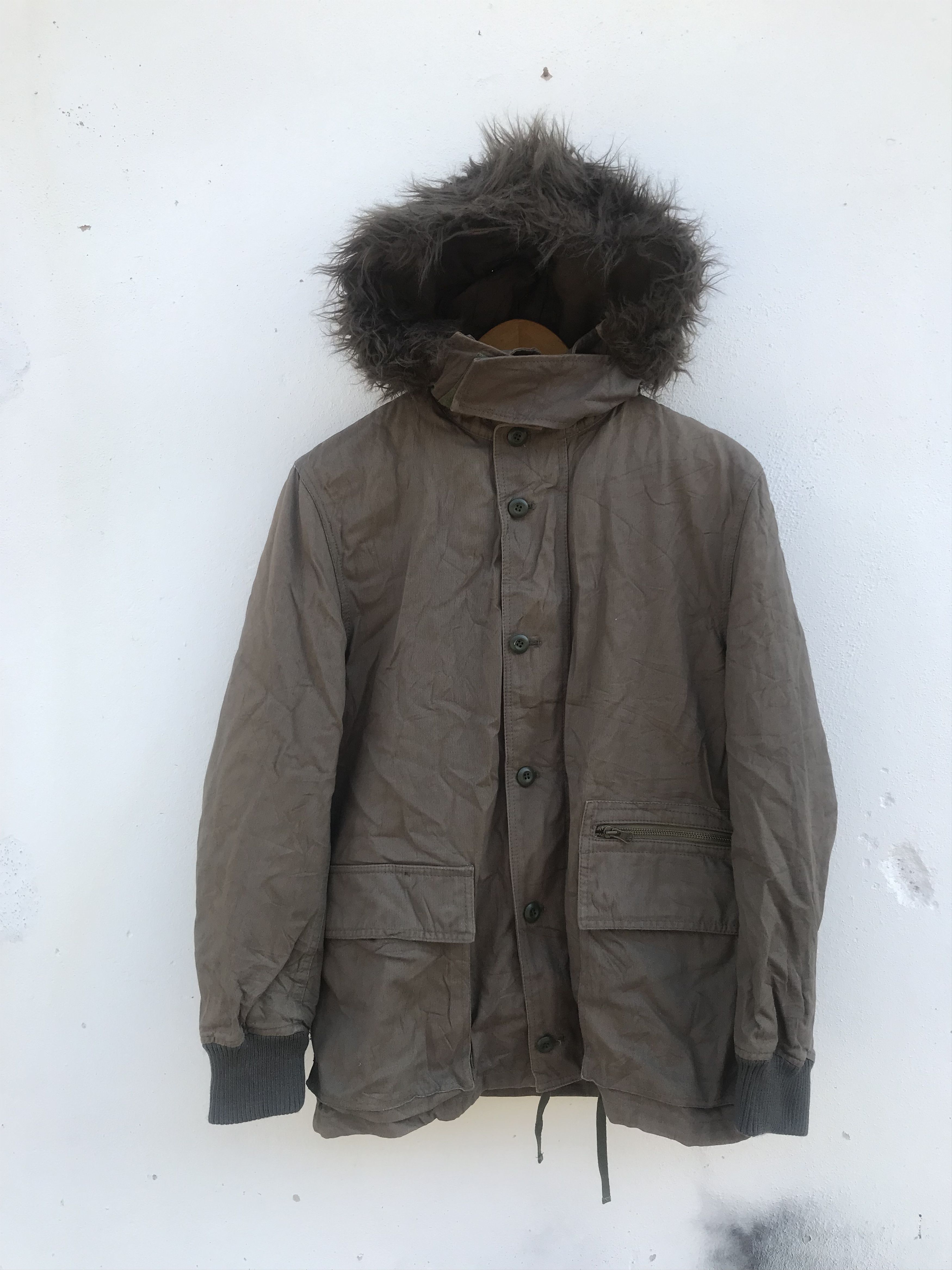 Japanese Brand PPFM Military Fux Fur Jacket | Grailed