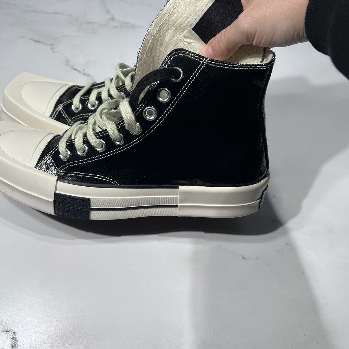 Converse Converse X Rick Owens DRKSHDW Turbodrk High Top Sneakers Size US 10.5 / IT 40.5 - 5 Thumbnail