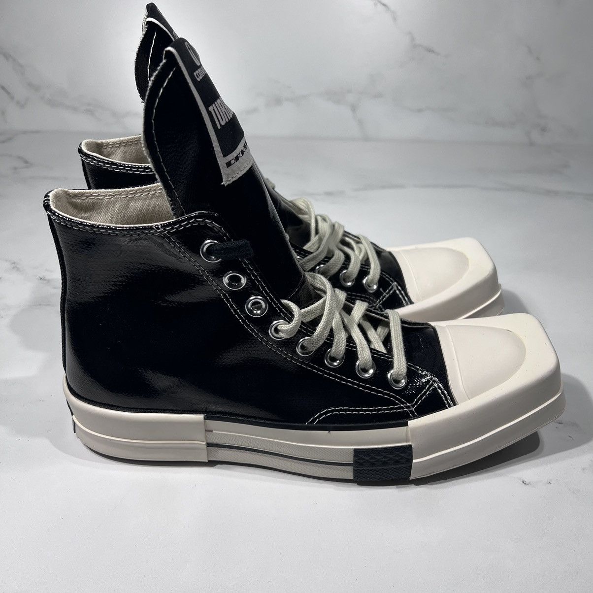 Converse Converse X Rick Owens DRKSHDW Turbodrk High Top Sneakers Size US 8.5 / EU 41-42 - 2 Thumbnail