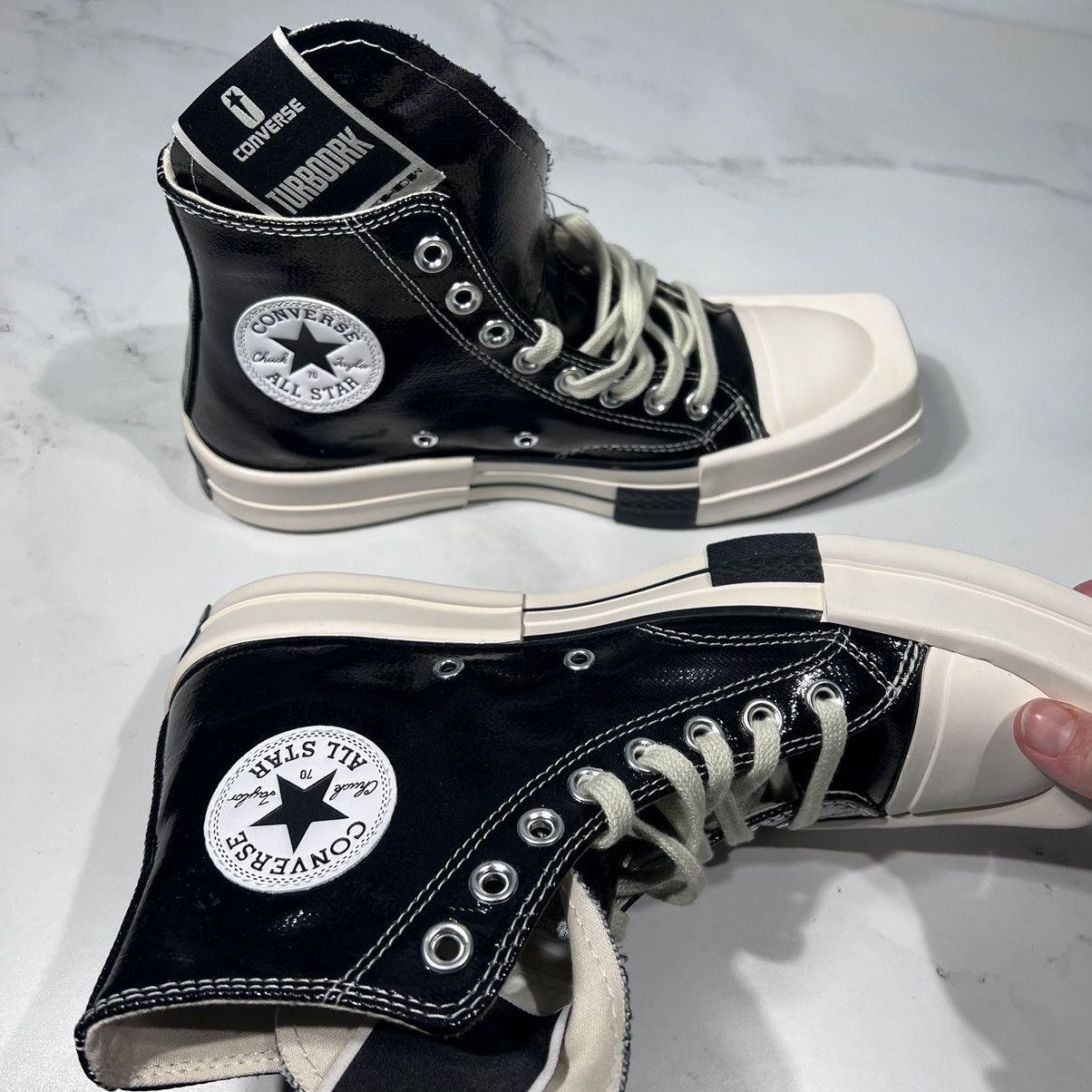 Converse Converse X Rick Owens DRKSHDW Turbodrk High Top Sneakers Size US 8.5 / EU 41-42 - 8 Thumbnail