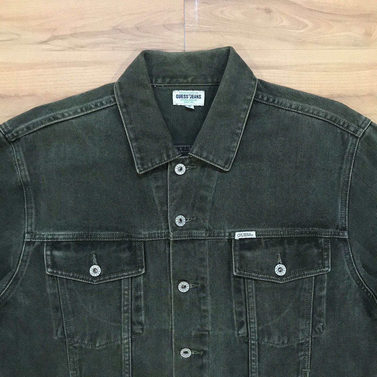 Guess × Vintage Vintage Guess Jeans Trucker Denim Jacket Size US S / EU 44-46 / 1 - 4 Thumbnail