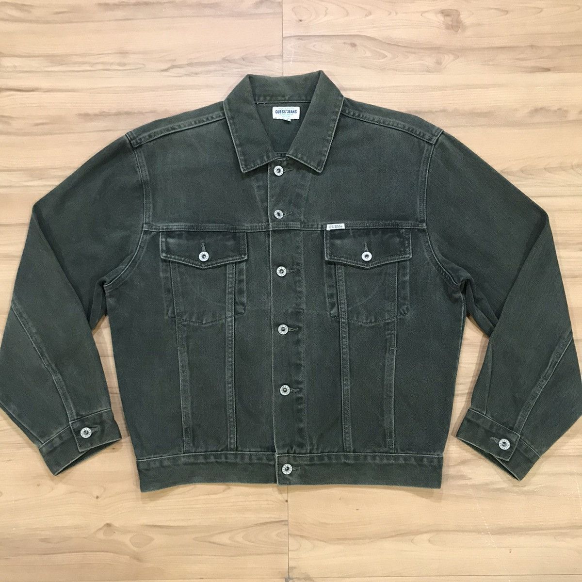 Guess × Vintage Vintage Guess Jeans Trucker Denim Jacket Size US S / EU 44-46 / 1 - 2 Thumbnail