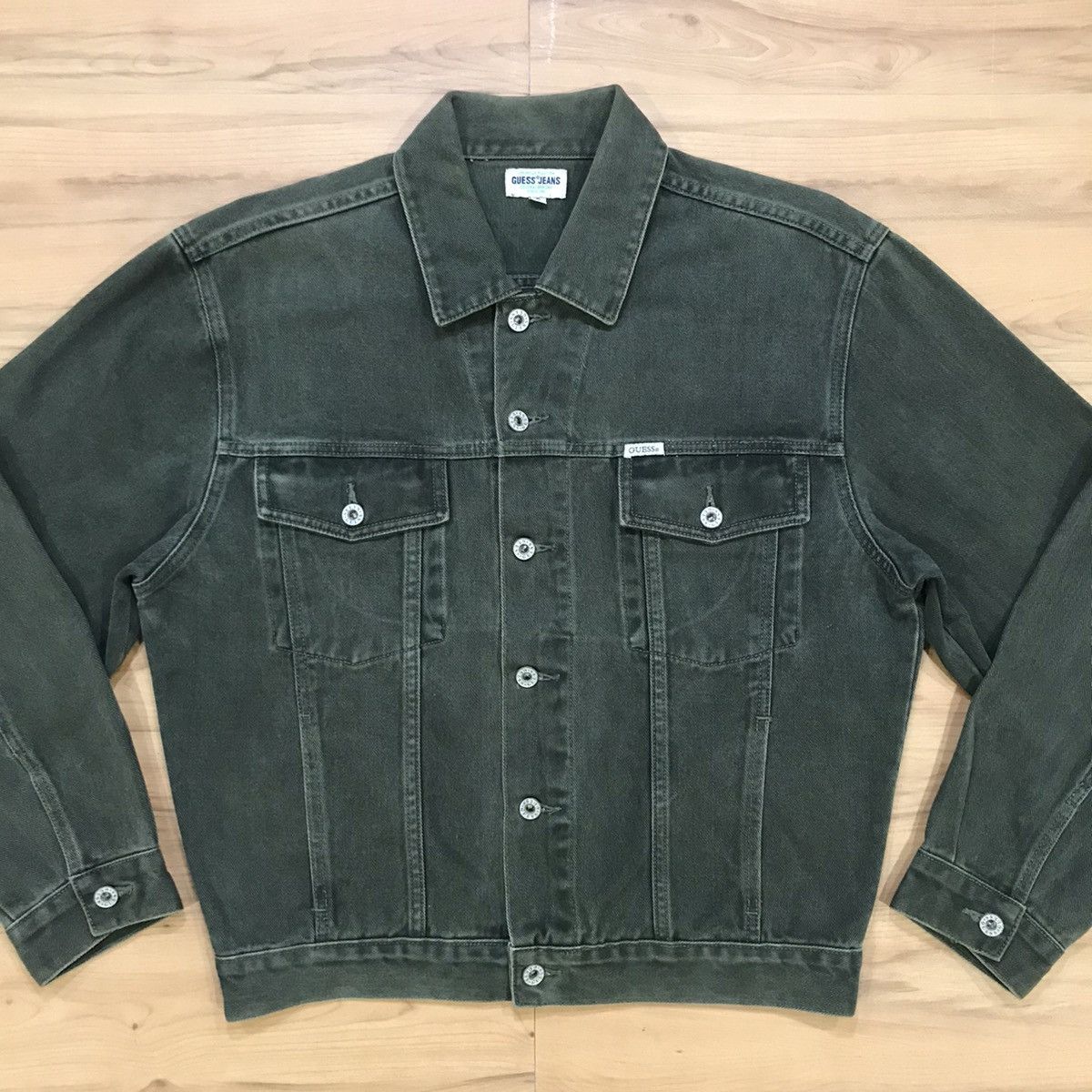 Guess × Vintage Vintage Guess Jeans Trucker Denim Jacket Size US S / EU 44-46 / 1 - 1 Thumbnail