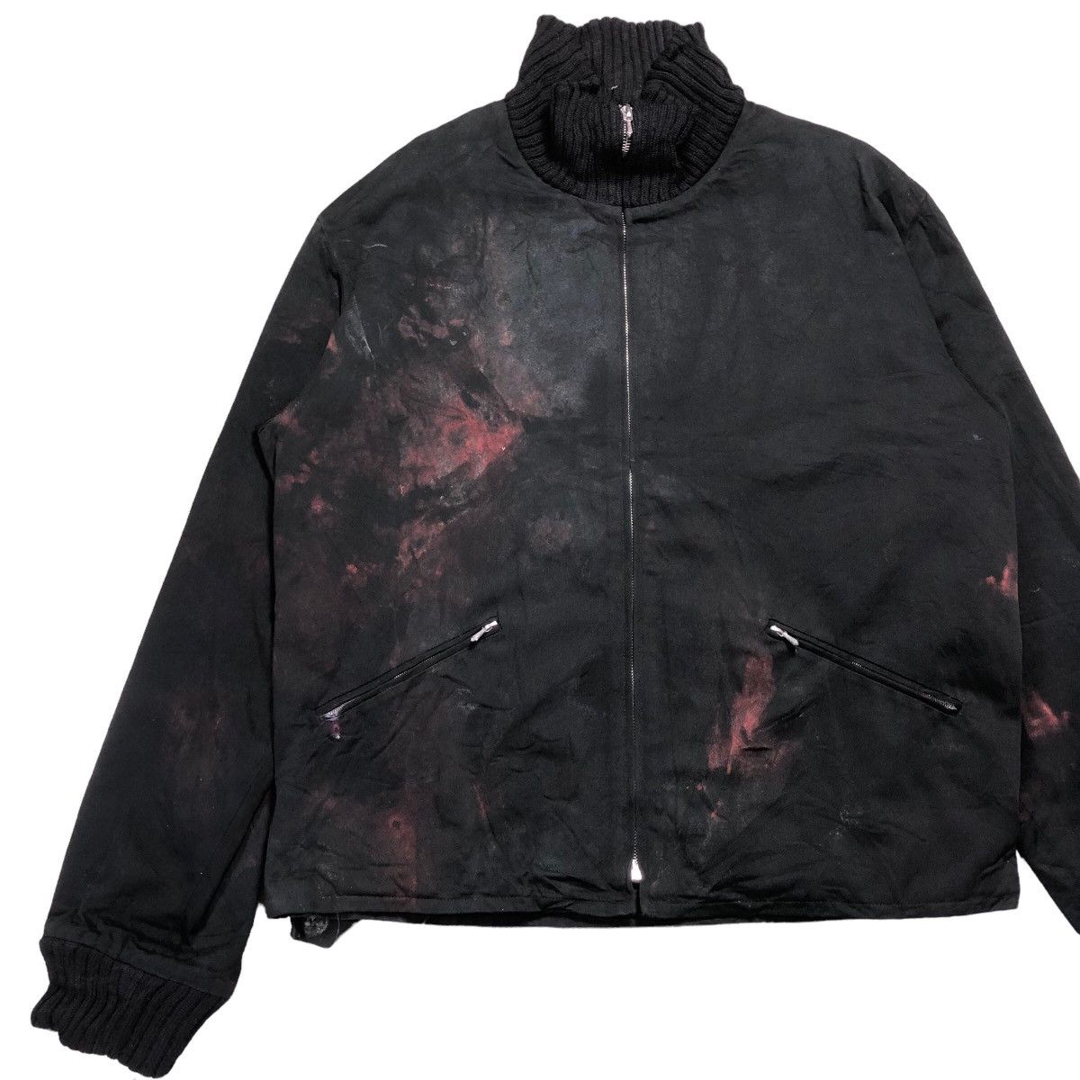 image of Trashed/distressed Vintage Agnes B Jacket in Black, Men's (Size Medium)