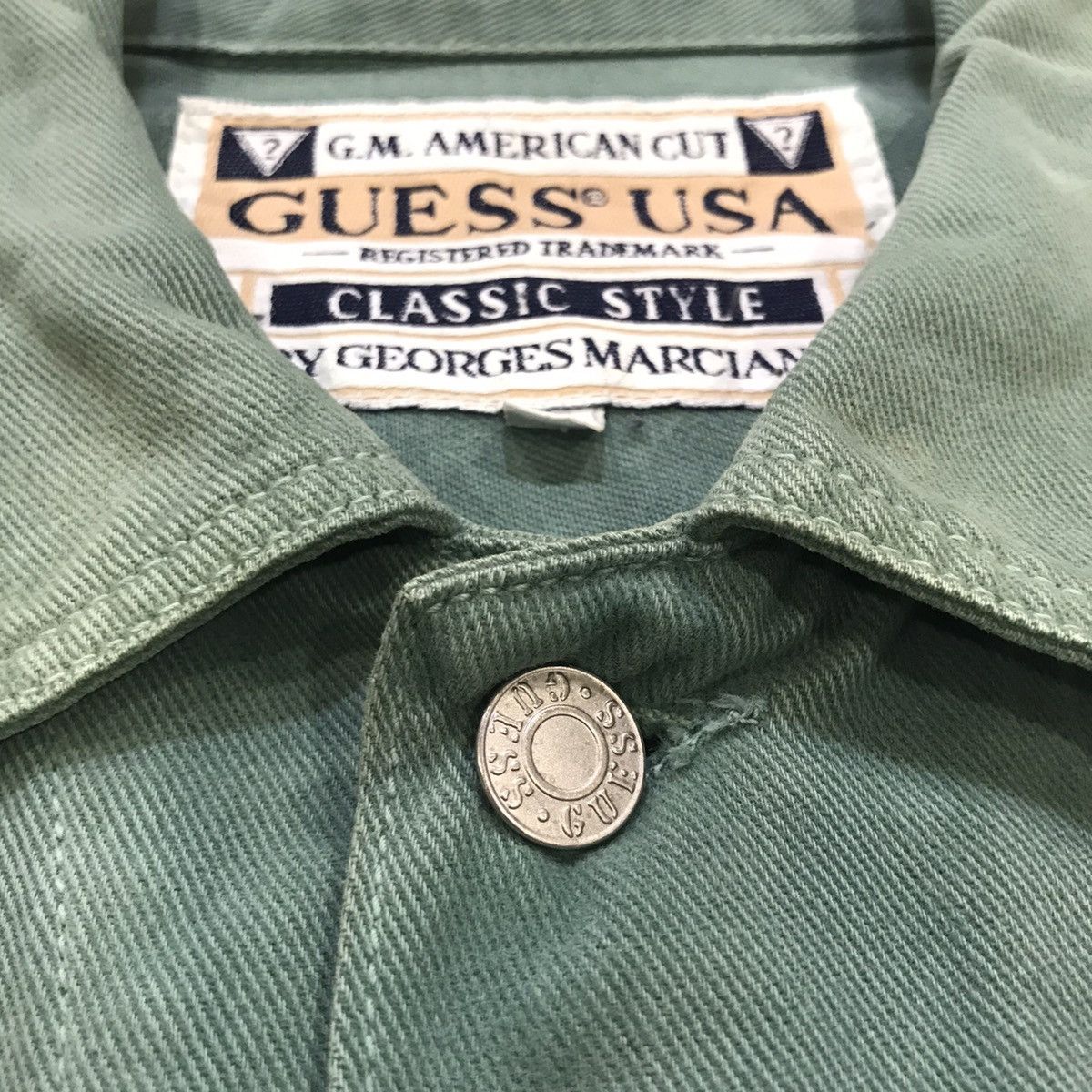 Georges Marciano × Guess × Vintage Guess USA by Georges Marciano Trucker Denim Jacket Size US XL / EU 56 / 4 - 10 Thumbnail