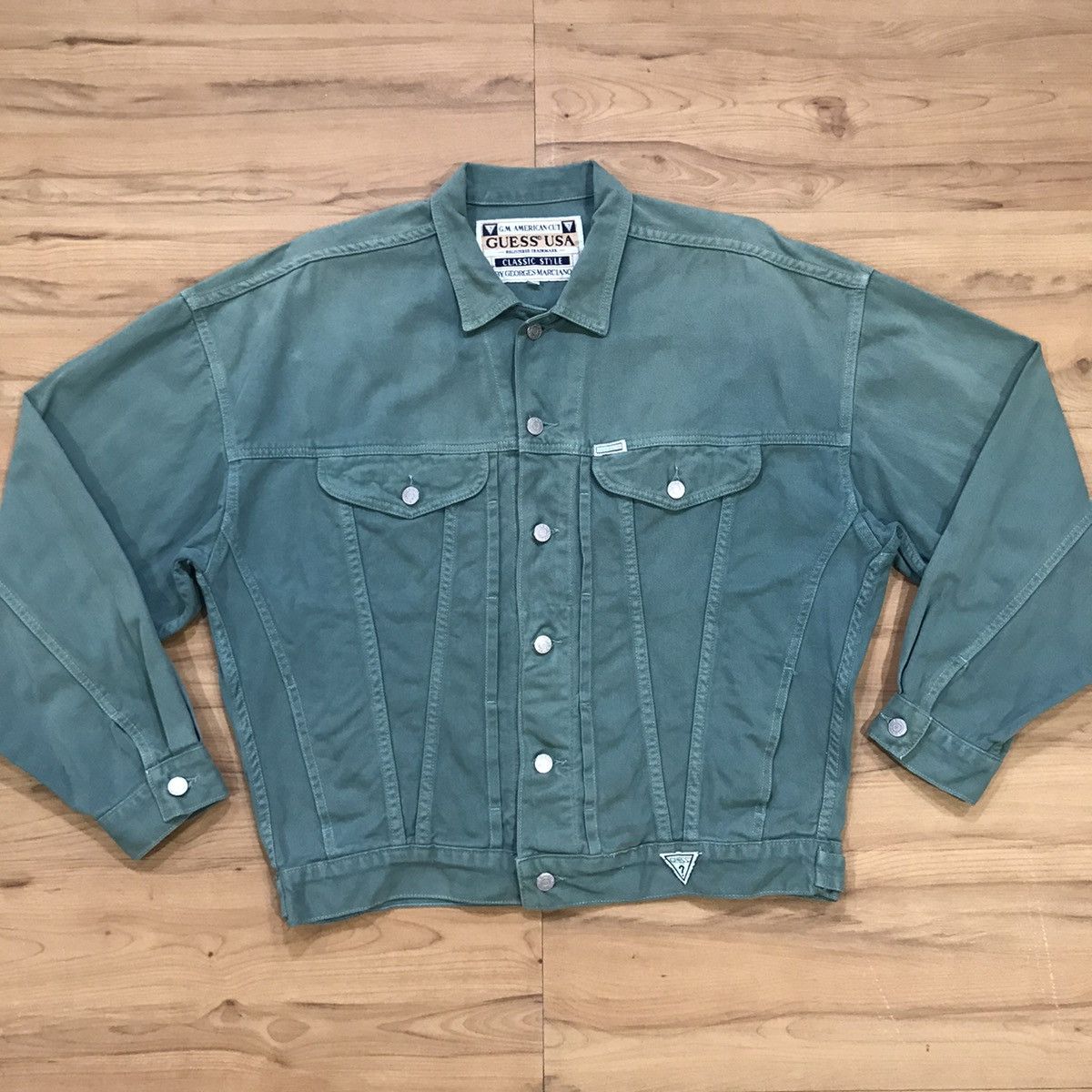 Georges Marciano × Guess × Vintage Guess USA by Georges Marciano Trucker Denim Jacket Size US XL / EU 56 / 4 - 2 Thumbnail