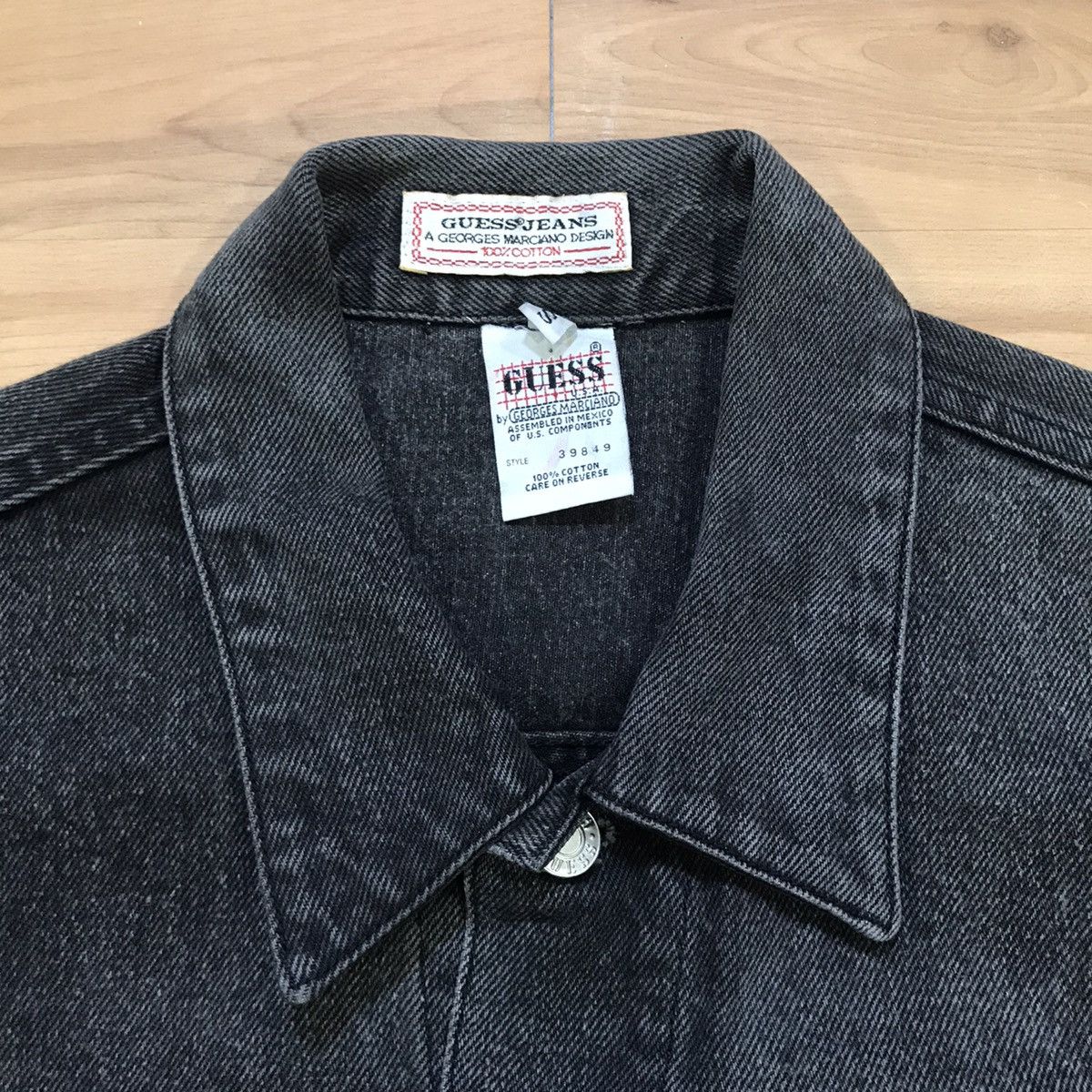 Guess × Vintage Vintage Guess By Georges Marciano Wash Denim Jacket Size US S / EU 44-46 / 1 - 7 Thumbnail