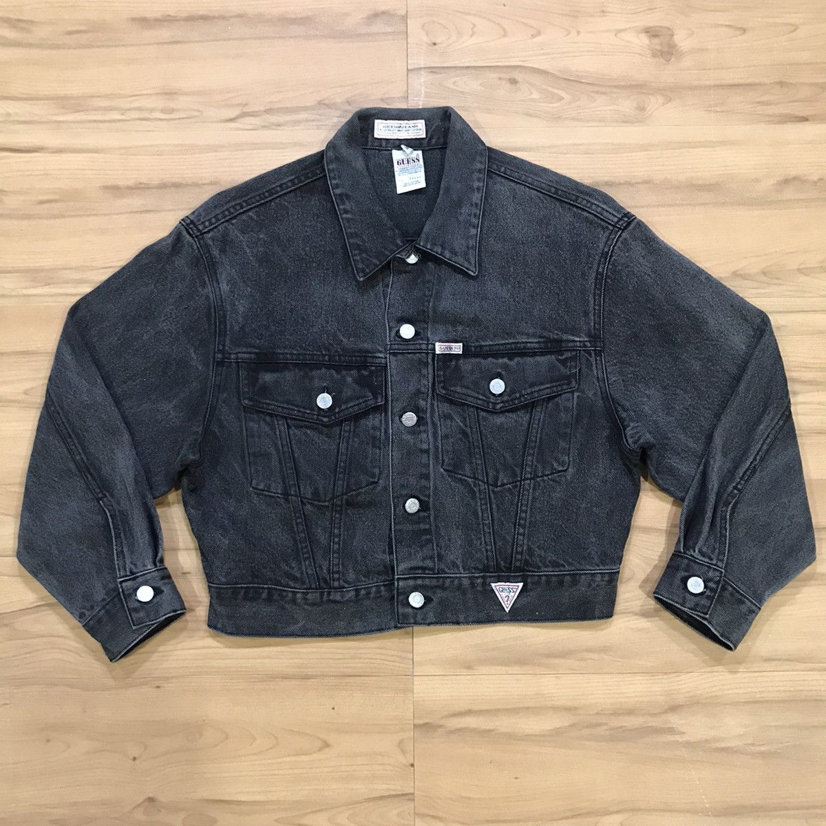 Guess × Vintage Vintage Guess By Georges Marciano Wash Denim Jacket Size US S / EU 44-46 / 1 - 2 Thumbnail