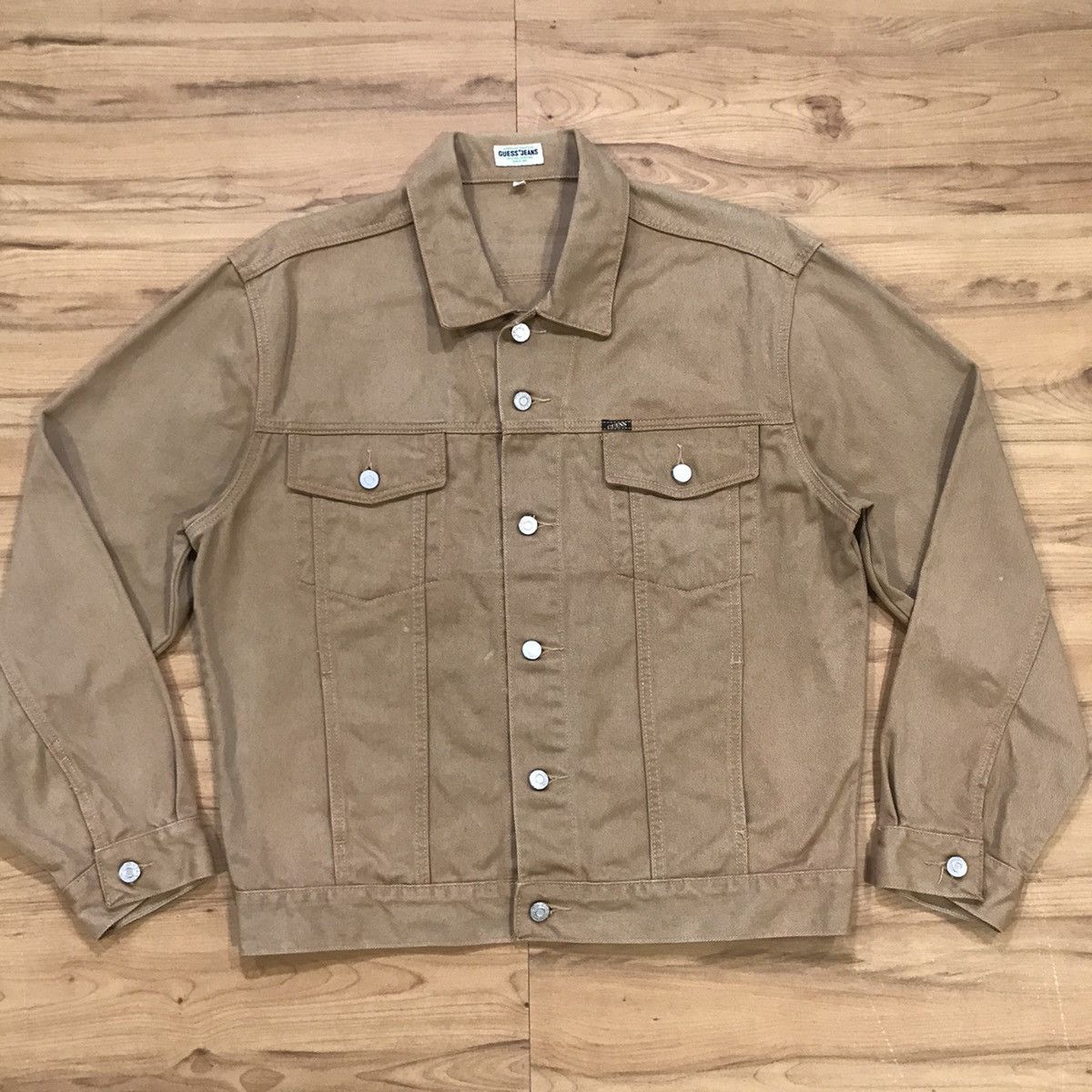 Guess × Vintage Vintage Guess Jeans Denim Trucker Jacket Size US M / EU 48-50 / 2 - 2 Thumbnail