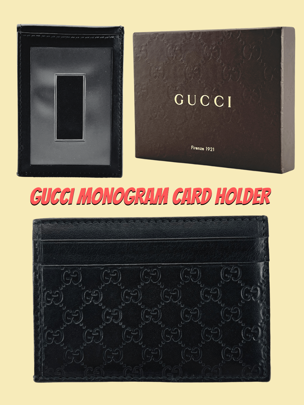 Gucci (With Box) Utility Monogram Card Holder Size ONE SIZE - 1 Thumbnail
