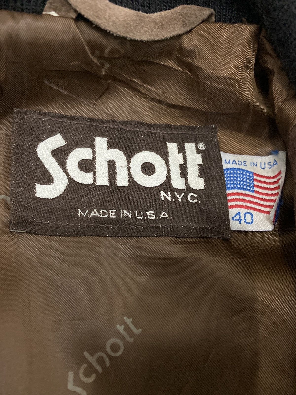 Schott Vintage Schott NYC Made USA Leather Jacket Size US M / EU 48-50 / 2 - 17 Thumbnail