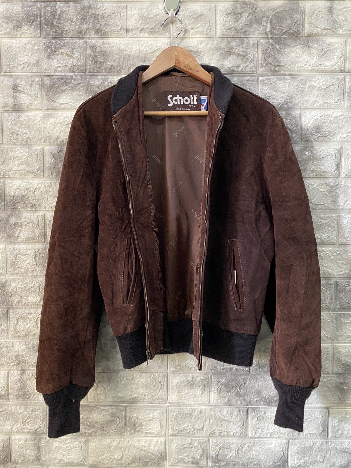 Schott Vintage Schott NYC Made USA Leather Jacket Size US M / EU 48-50 / 2 - 6 Thumbnail