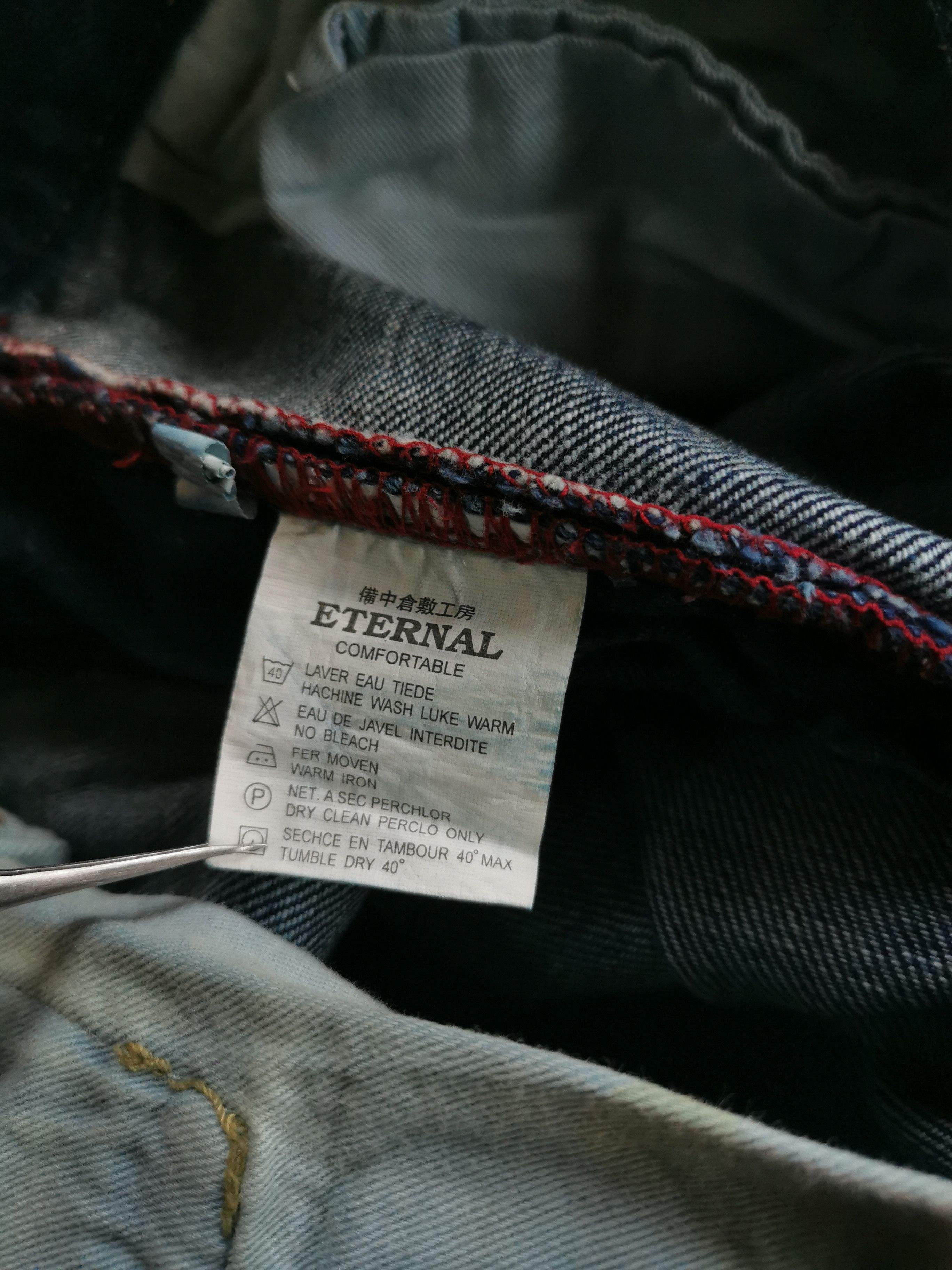 Eternal Eternal Koi Fish Embroidery Denim Japan Jeans Size US 31 - 7 Thumbnail