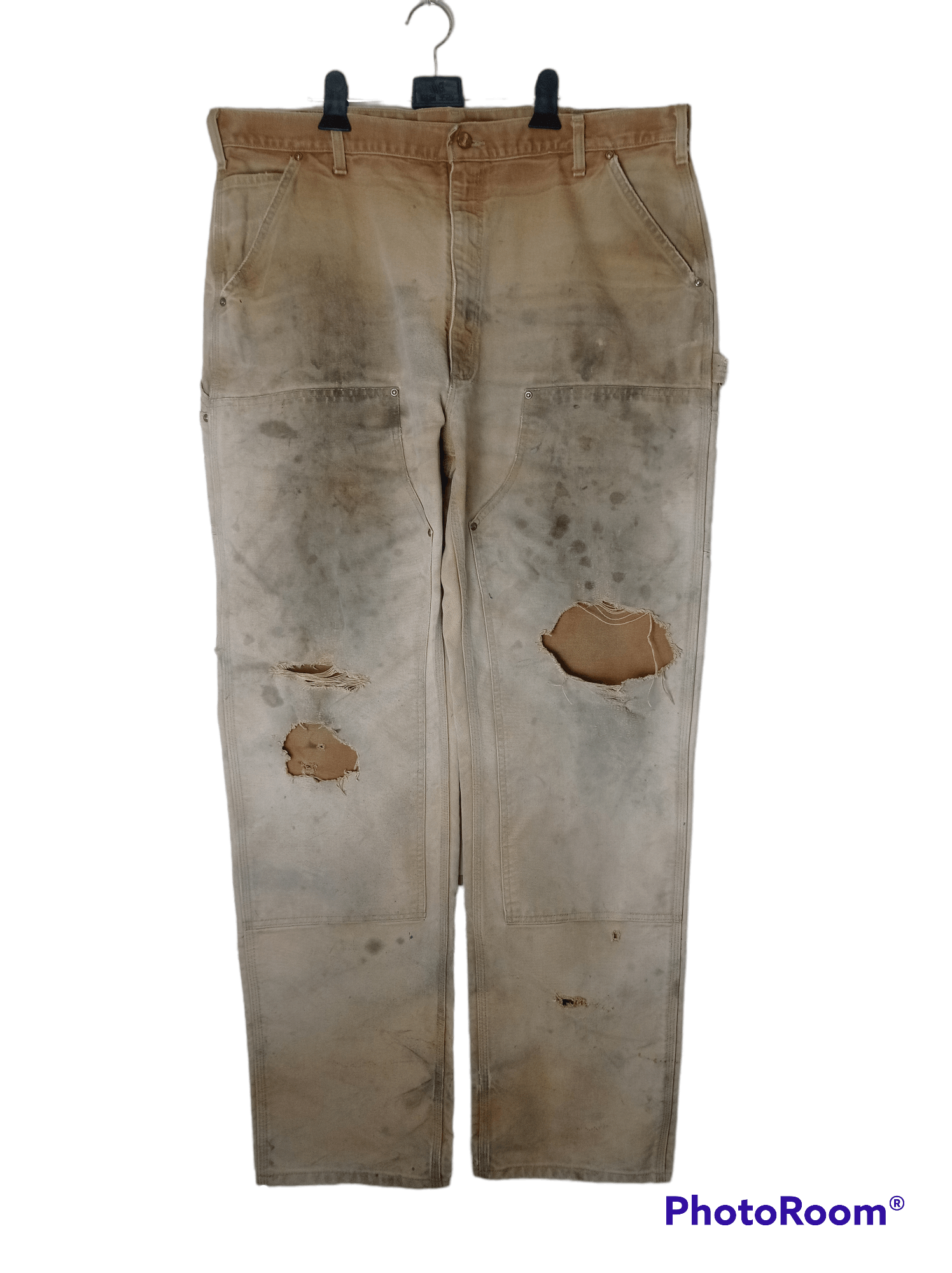 Carhartt × Vintage vintage carhartt distressed double knee pant Size US 40 / EU 56 - 1 Thumbnail