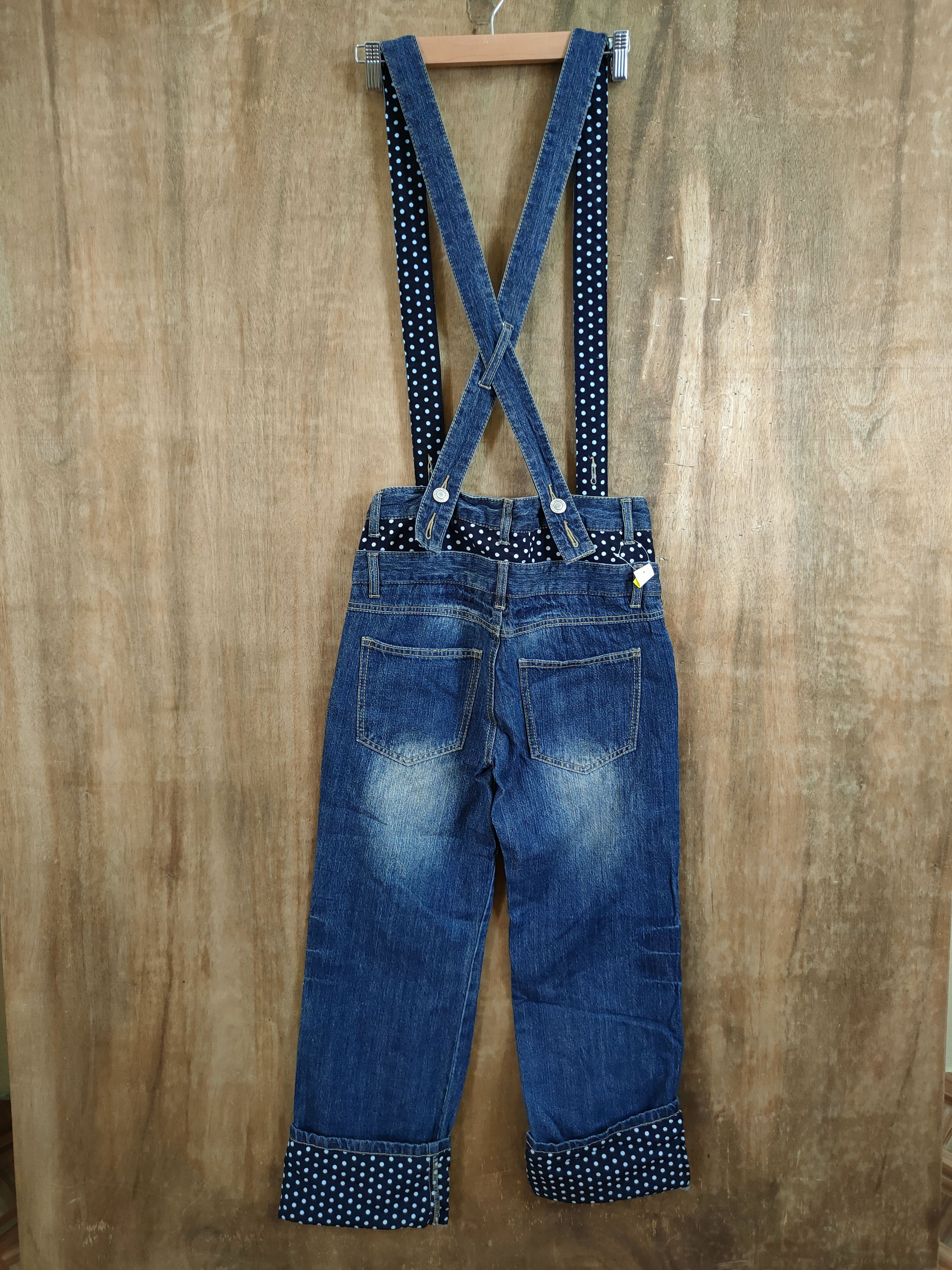 Japanese Brand DLL Liberty Box denim overall double waist pants #1090 Size 28" / US 6 / IT 42 - 6 Thumbnail