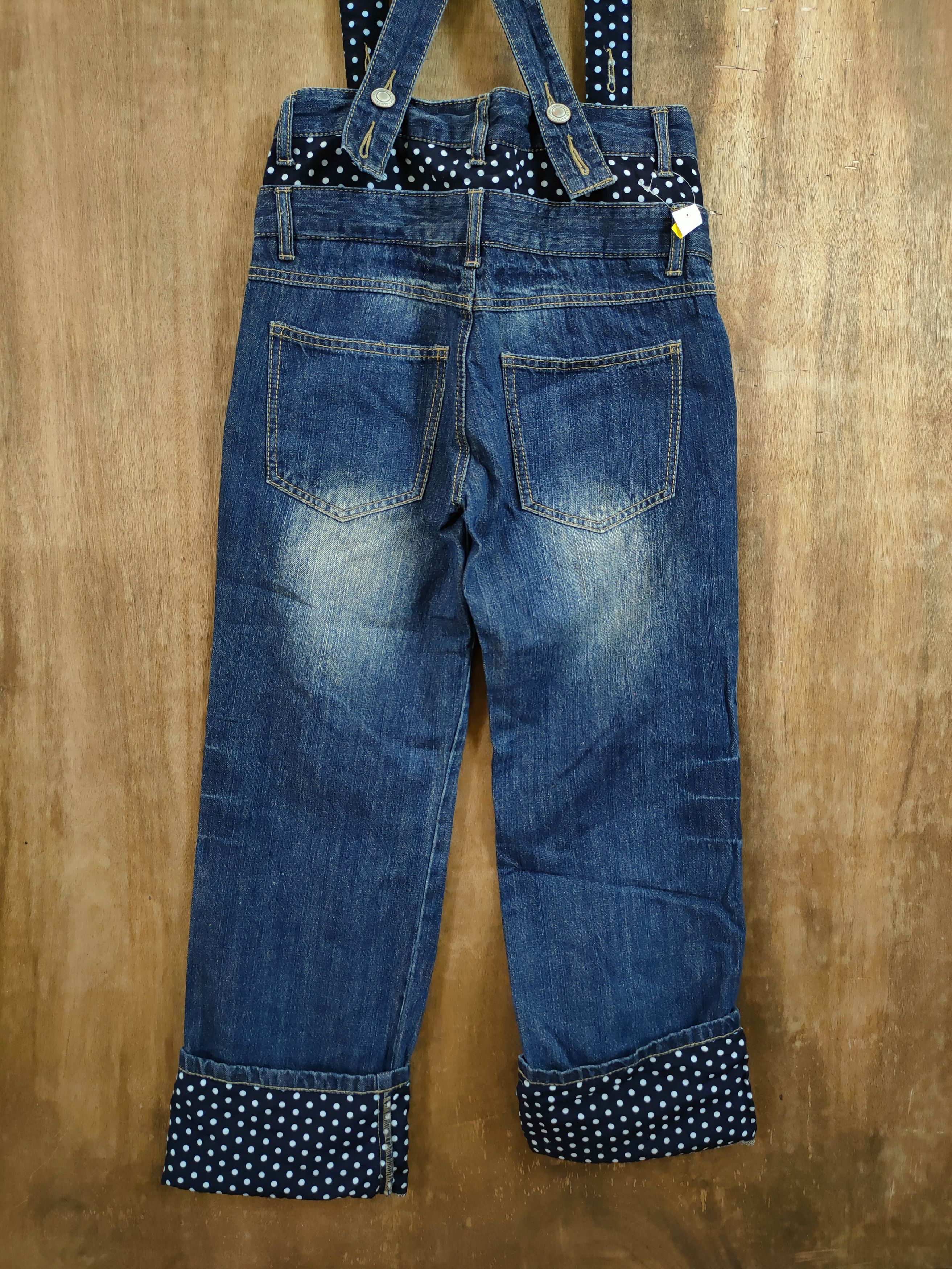 Japanese Brand DLL Liberty Box denim overall double waist pants #1090 Size 28" / US 6 / IT 42 - 7 Thumbnail
