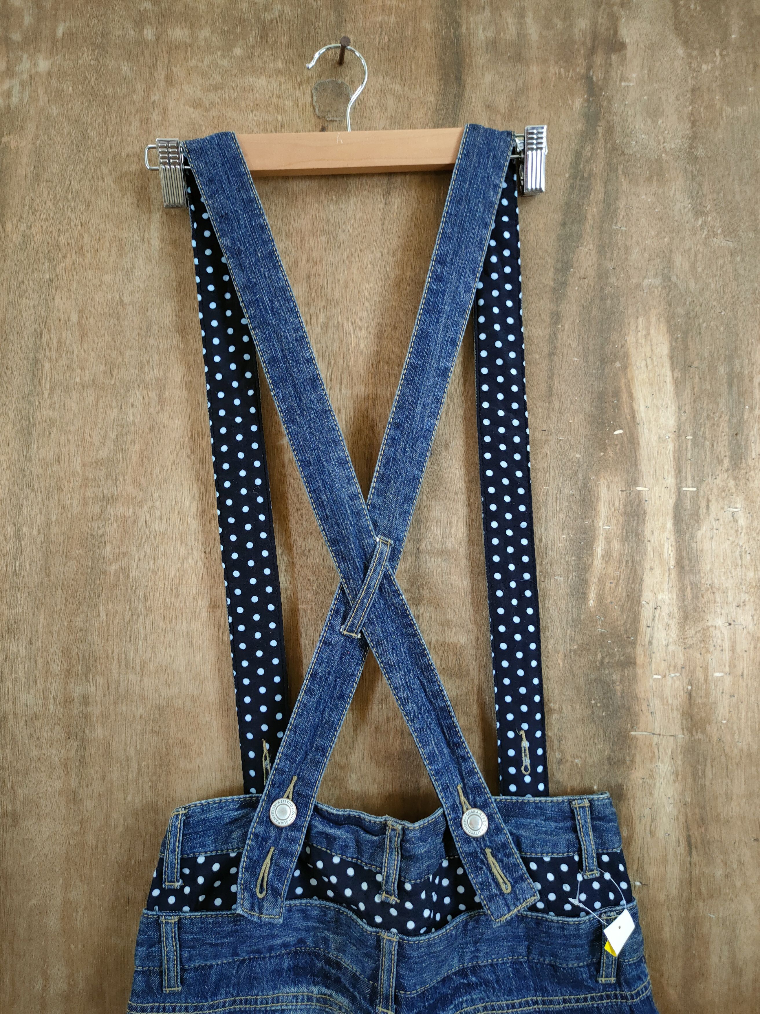 Japanese Brand DLL Liberty Box denim overall double waist pants #1090 Size 28" / US 6 / IT 42 - 8 Thumbnail