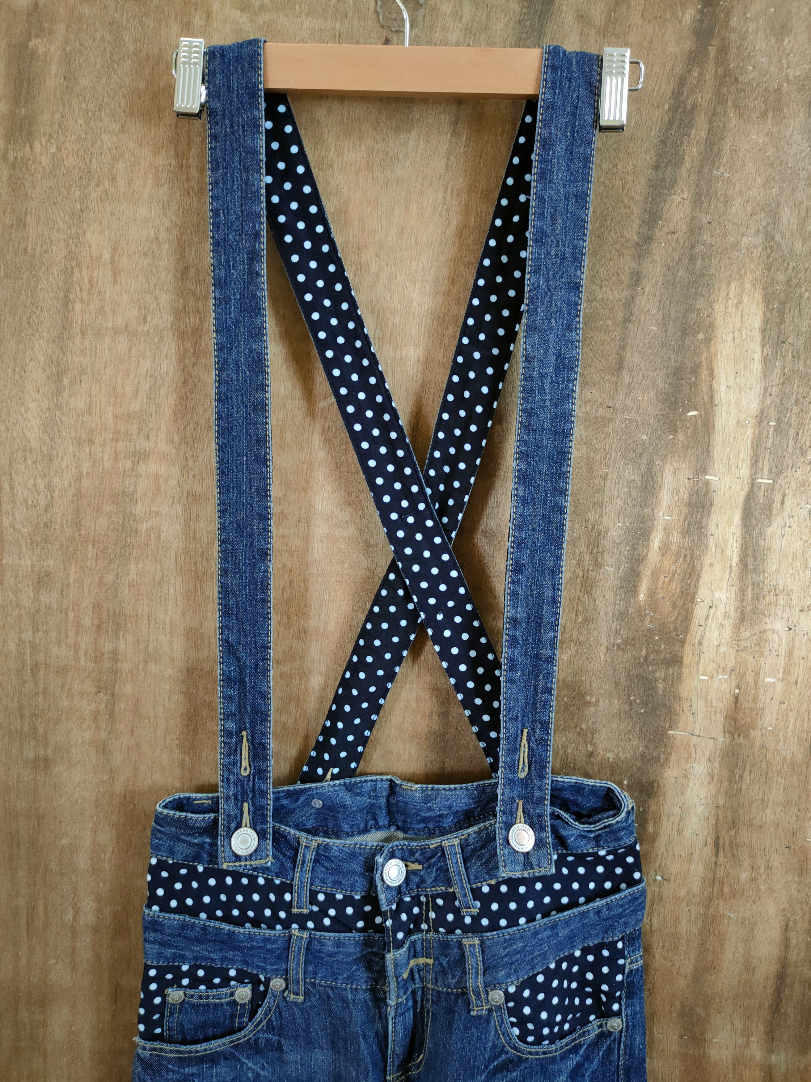 Japanese Brand DLL Liberty Box denim overall double waist pants #1090 Size 28" / US 6 / IT 42 - 3 Thumbnail