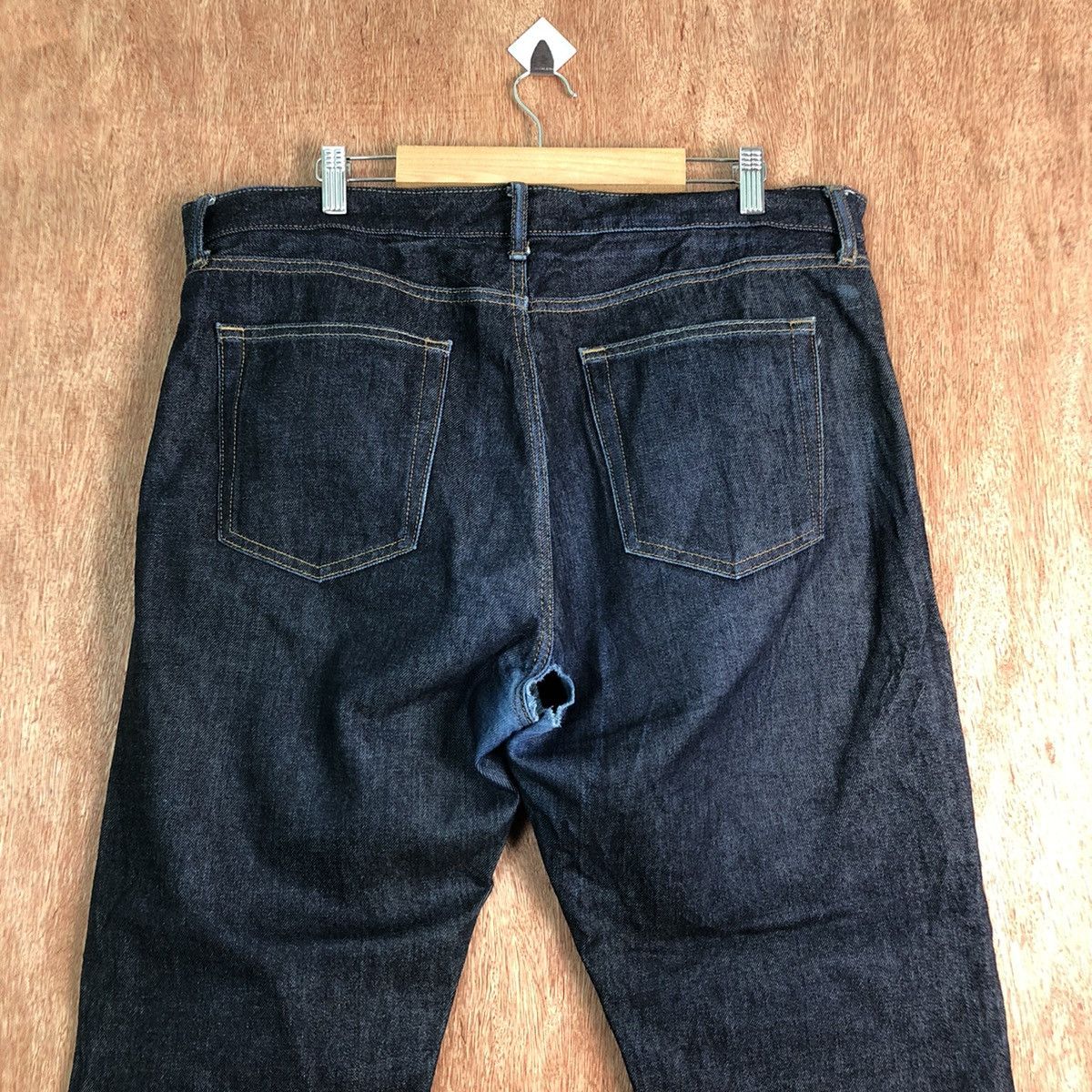 Japanese Brand DLL Uniqlo Dark Blue distressed Denim Pants #c266 Size US 36 / EU 52 - 7 Thumbnail