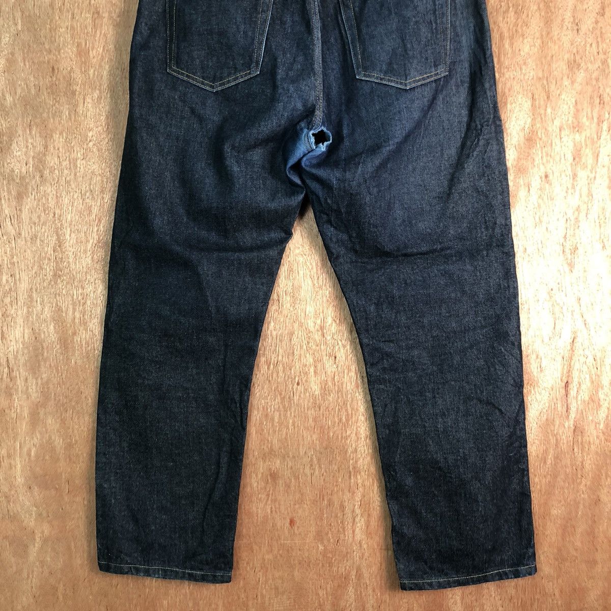 Japanese Brand DLL Uniqlo Dark Blue distressed Denim Pants #c266 Size US 36 / EU 52 - 8 Thumbnail