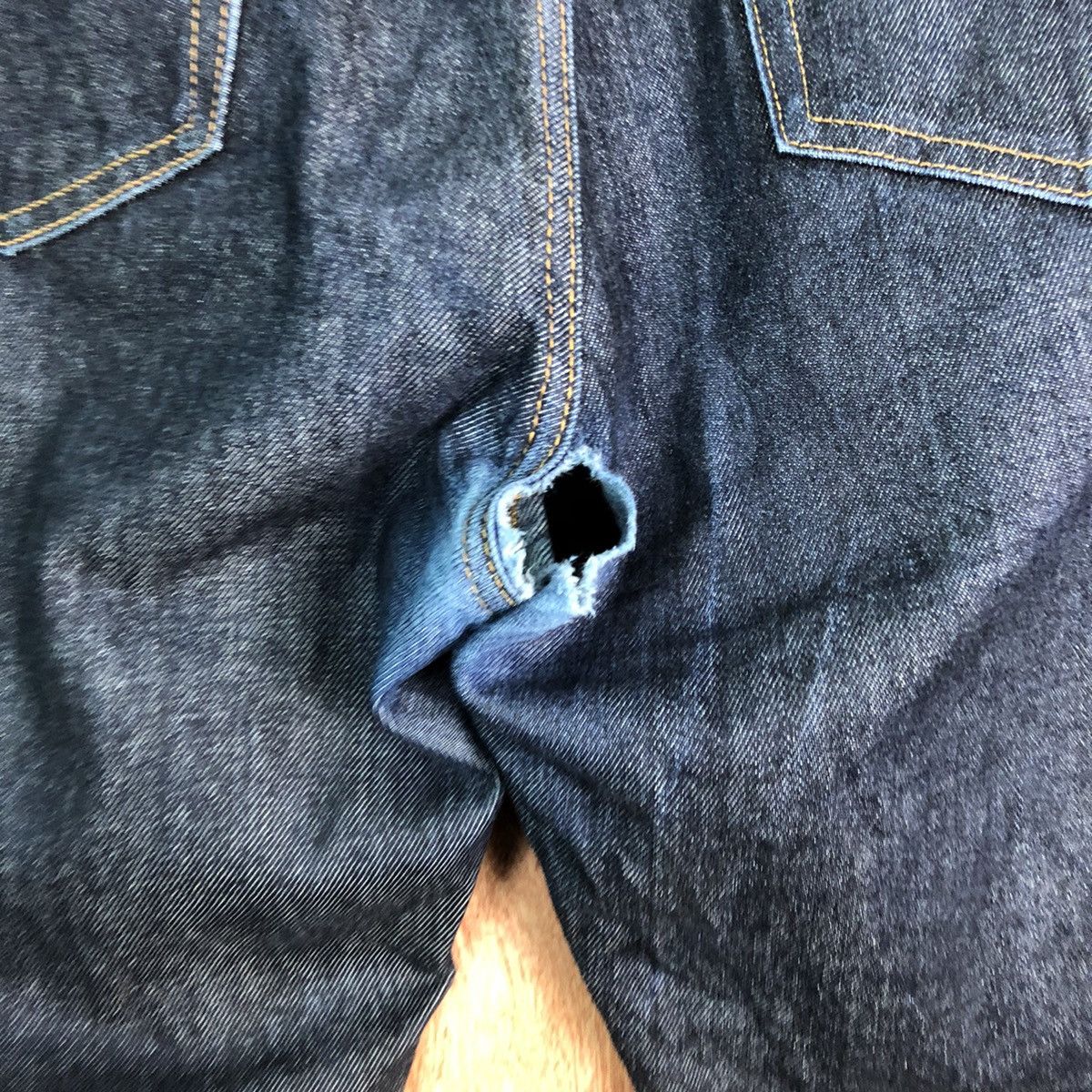 Japanese Brand DLL Uniqlo Dark Blue distressed Denim Pants #c266 Size US 36 / EU 52 - 9 Thumbnail
