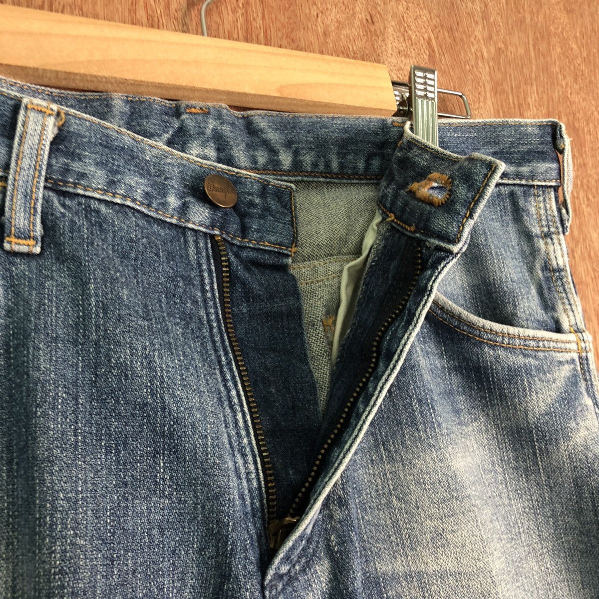 Vintage DLL Wrangler Vintage Blue distressed Denim Pants #c201 Size US 31 - 4 Thumbnail