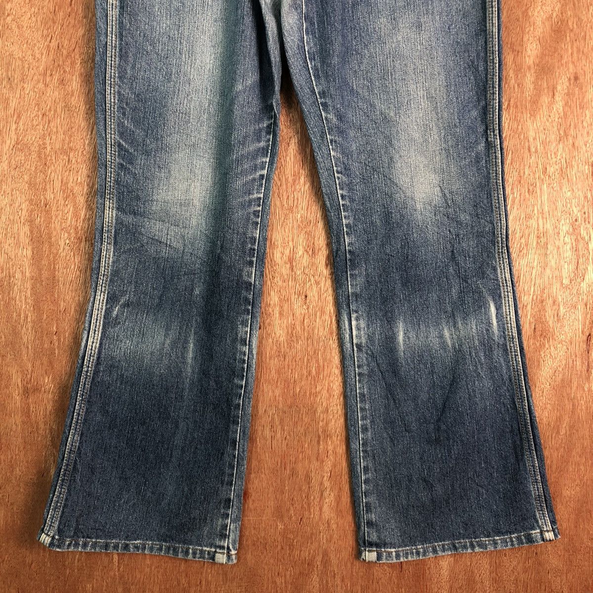 Vintage DLL Wrangler Vintage Blue distressed Denim Pants #c201 Size US 31 - 3 Thumbnail