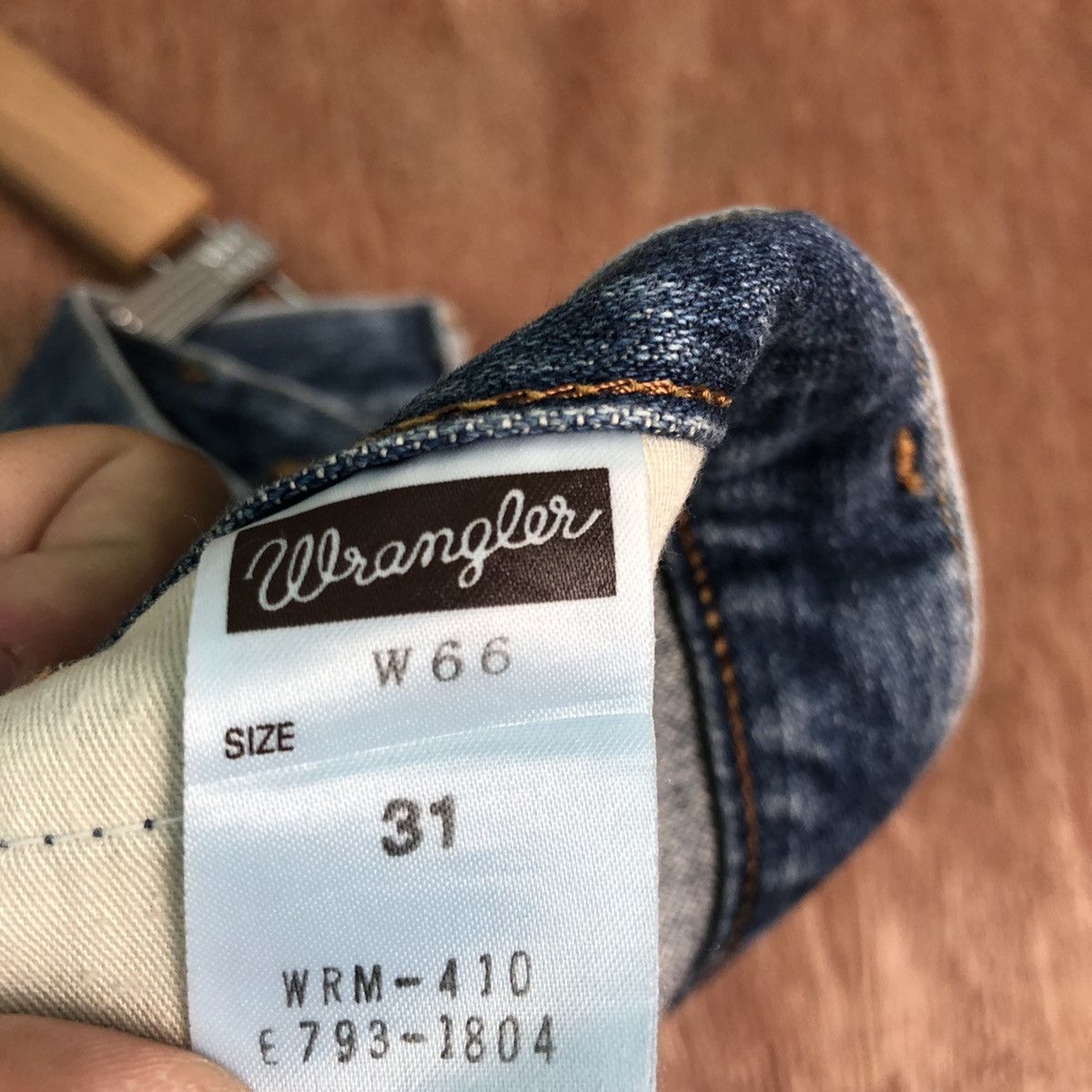 Vintage DLL Wrangler Vintage Blue distressed Denim Pants #c201 Size US 31 - 10 Thumbnail