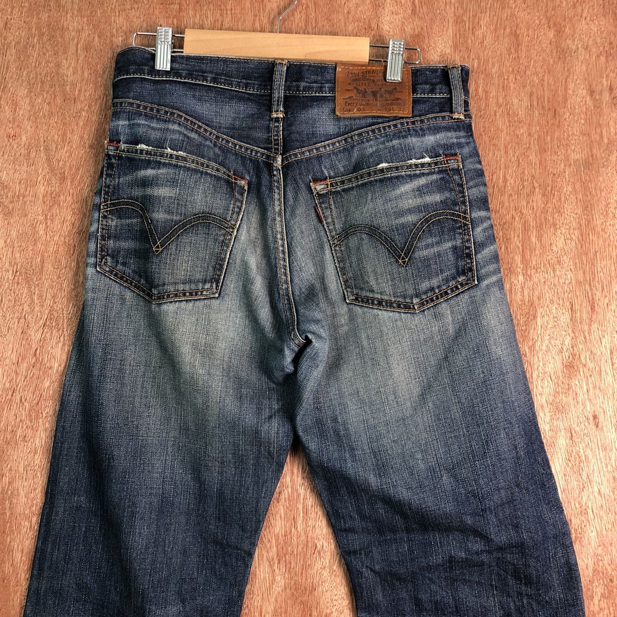 Levi's Levi's Strauss Blue distressed Denim Jeans Pants #c129 Size US 29 - 7 Thumbnail