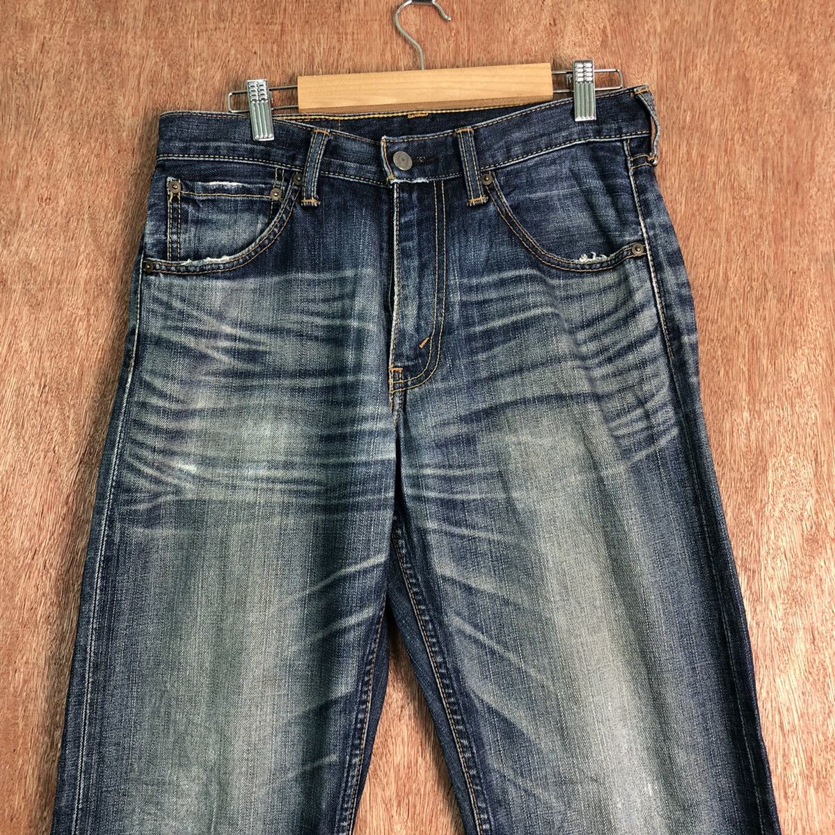 Levi's Levi's Strauss Blue distressed Denim Jeans Pants #c129 Size US 29 - 2 Thumbnail