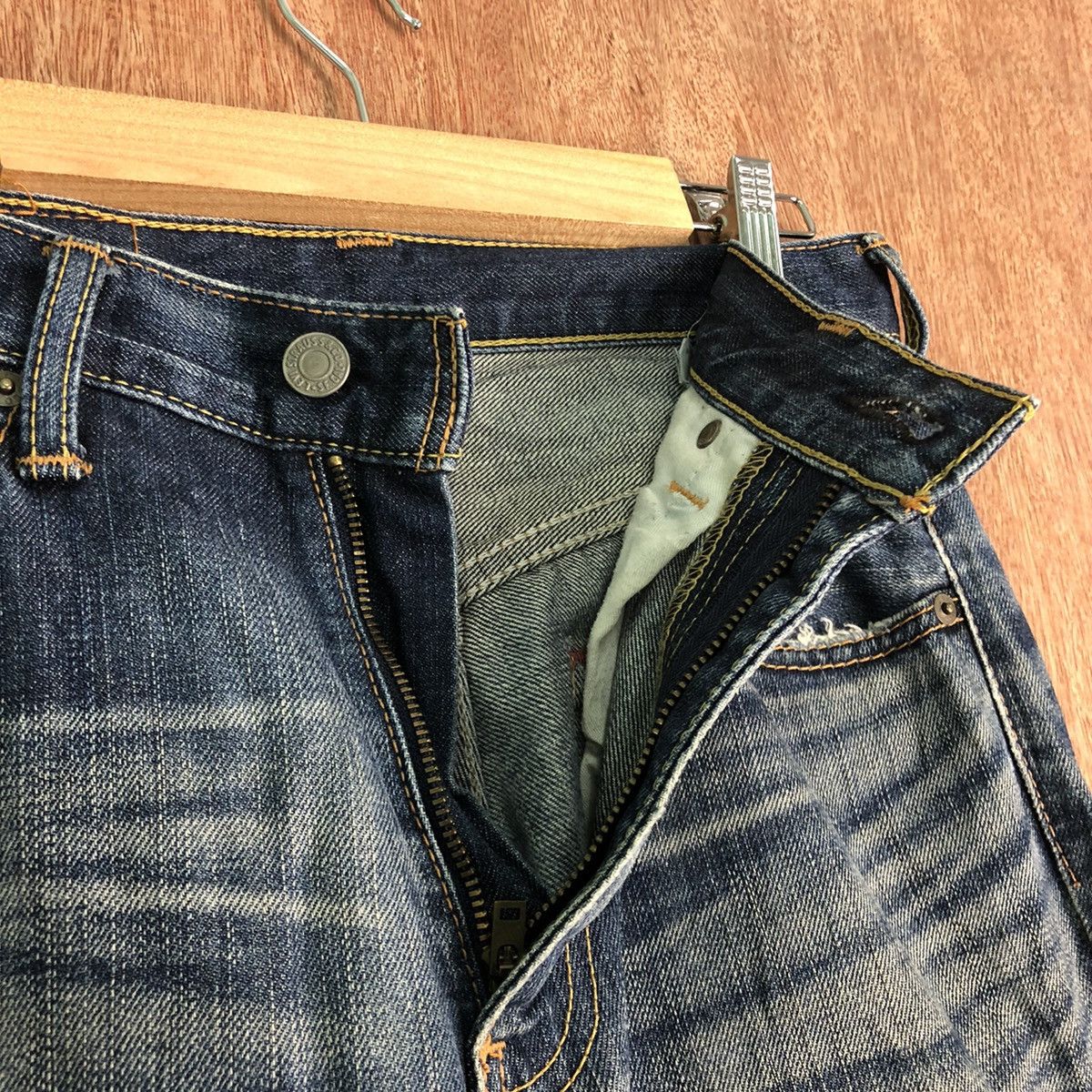 Levi's Levi's Strauss Blue distressed Denim Jeans Pants #c129 Size US 29 - 5 Thumbnail