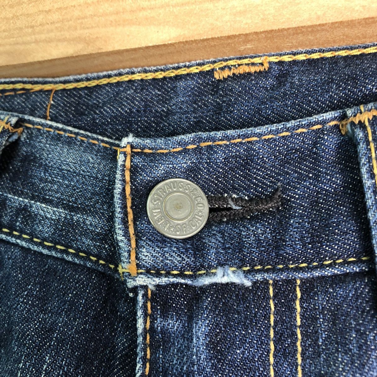 Levi's Levi's Strauss Blue distressed Denim Jeans Pants #c129 Size US 29 - 4 Thumbnail