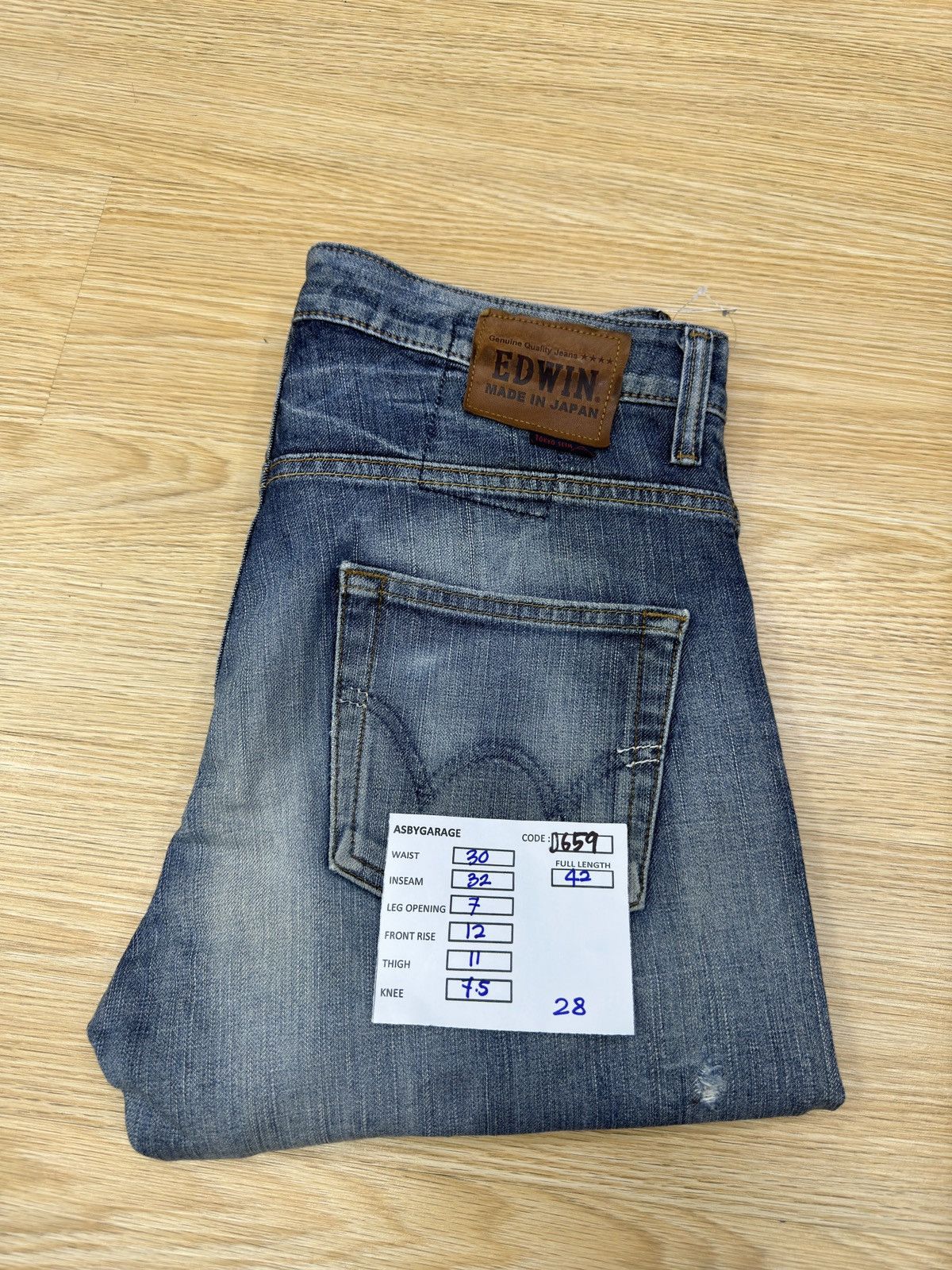 Edwin × Hysteric Glamour × Kaihara Denim RARE EDWIN TOKYO SLIM by KAIHARA Denim Size 28-30 J659 Size US 28 / EU 44 - 15 Thumbnail