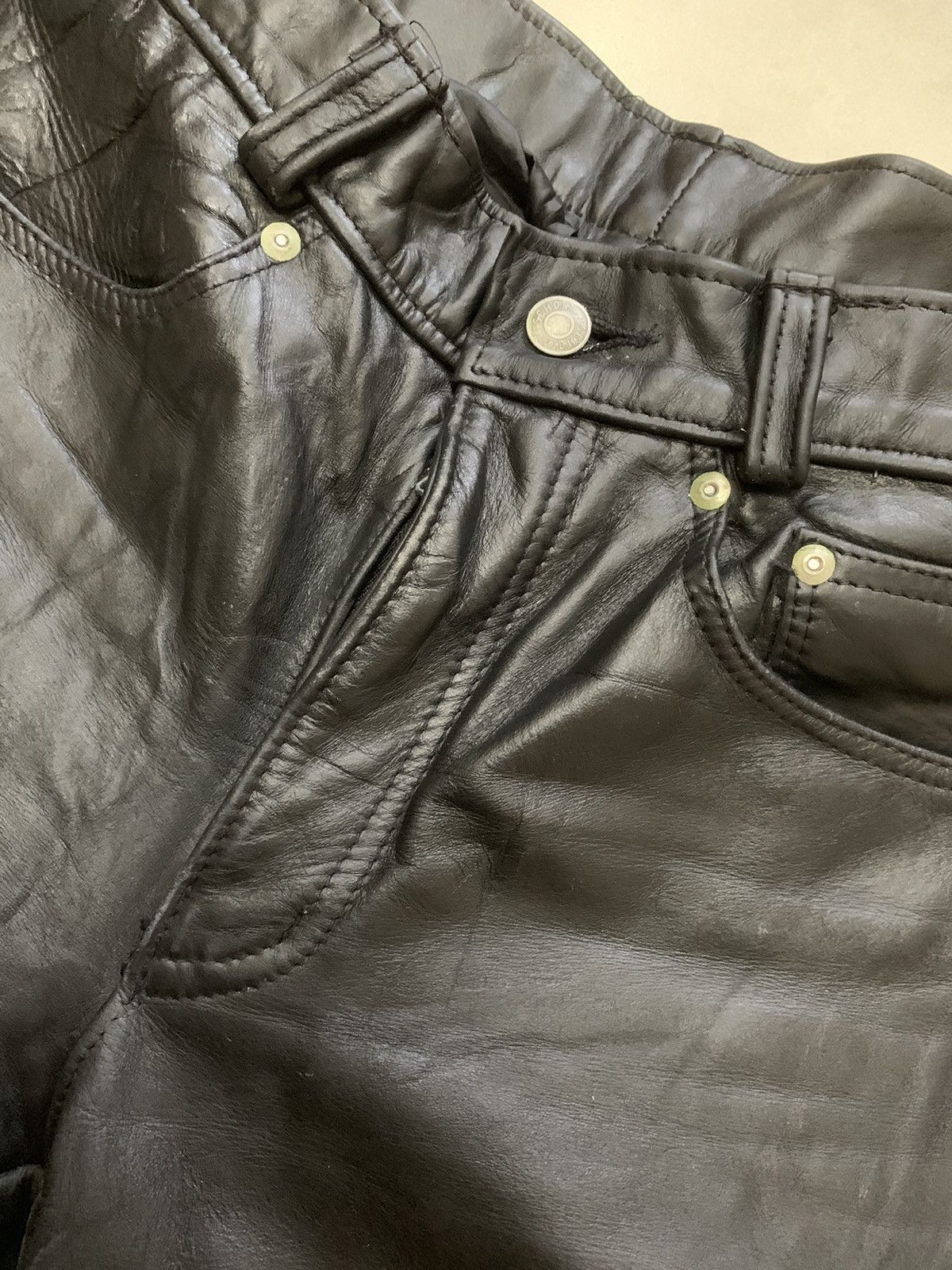 Genuine Leather × Schott × Vintage RARE ‼️ Vintage Schott Leather Pants Size US 32 / EU 48 - 7 Thumbnail