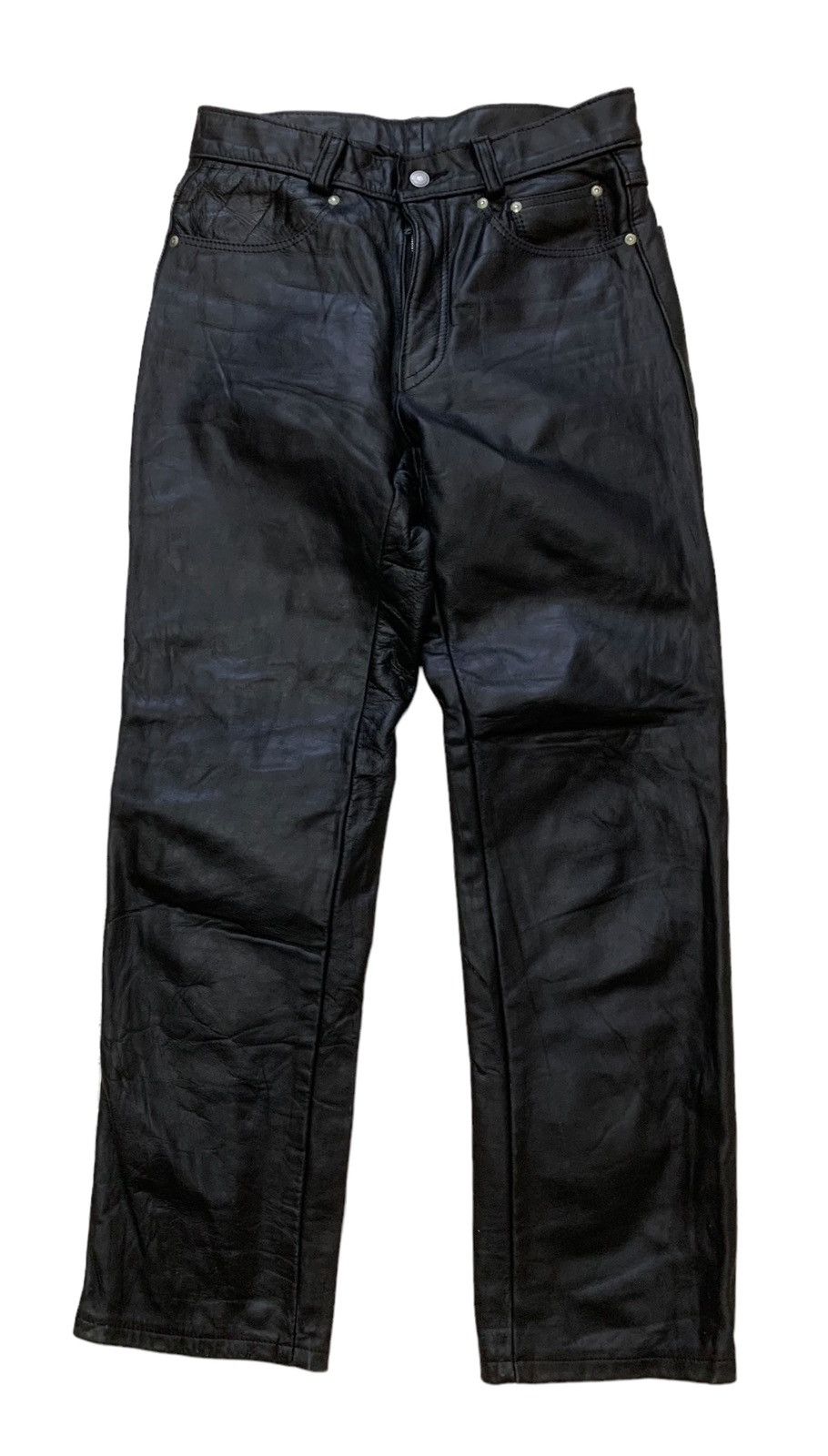 Genuine Leather × Schott × Vintage RARE ‼️ Vintage Schott Leather Pants Size US 32 / EU 48 - 1 Thumbnail