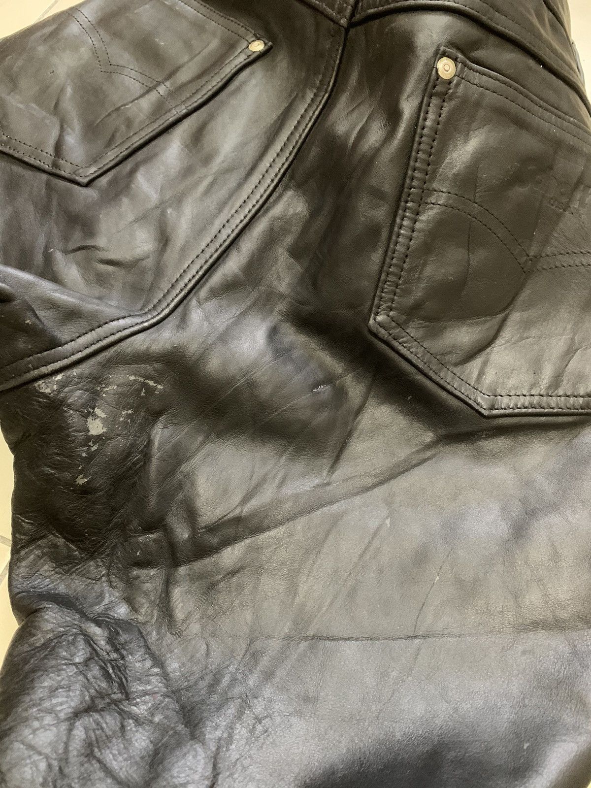 Genuine Leather × Schott × Vintage RARE ‼️ Vintage Schott Leather Pants Size US 32 / EU 48 - 6 Thumbnail