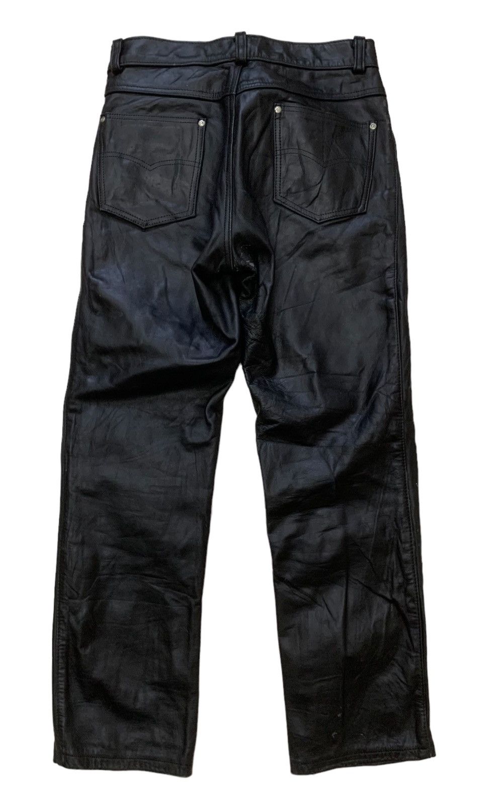 Genuine Leather × Schott × Vintage RARE ‼️ Vintage Schott Leather Pants Size US 32 / EU 48 - 2 Thumbnail
