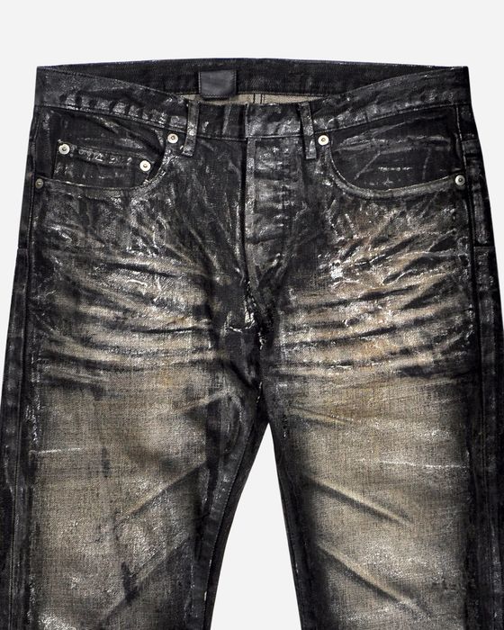 Dior Dior Hedi 2003 Black Clawmark Luster Waxed Denim | Grailed