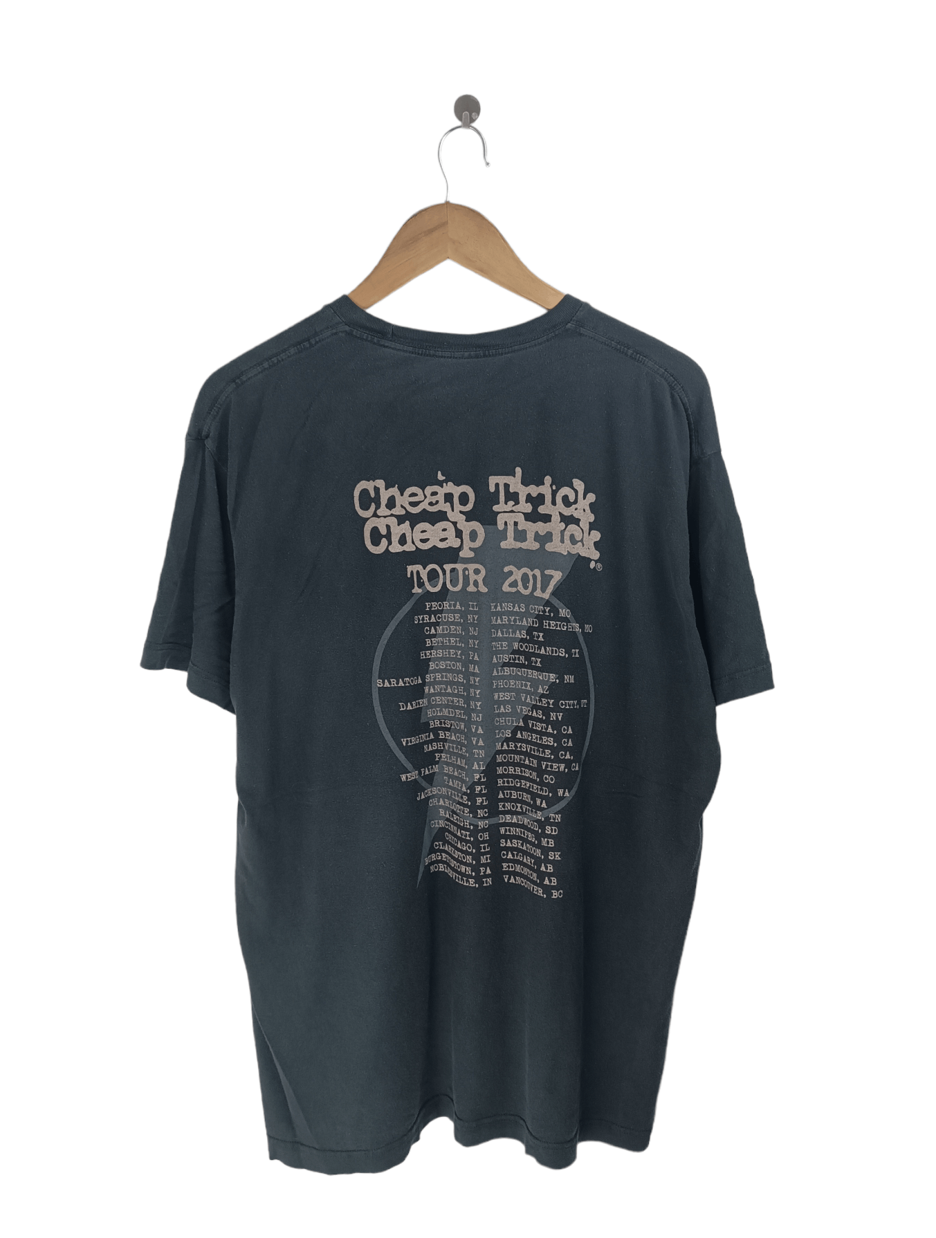 Band Tees VINTAGE '17 CHEAP TRICK TOUR (lynyrd poison styx zz top) Size US XL / EU 56 / 4 - 2 Thumbnail