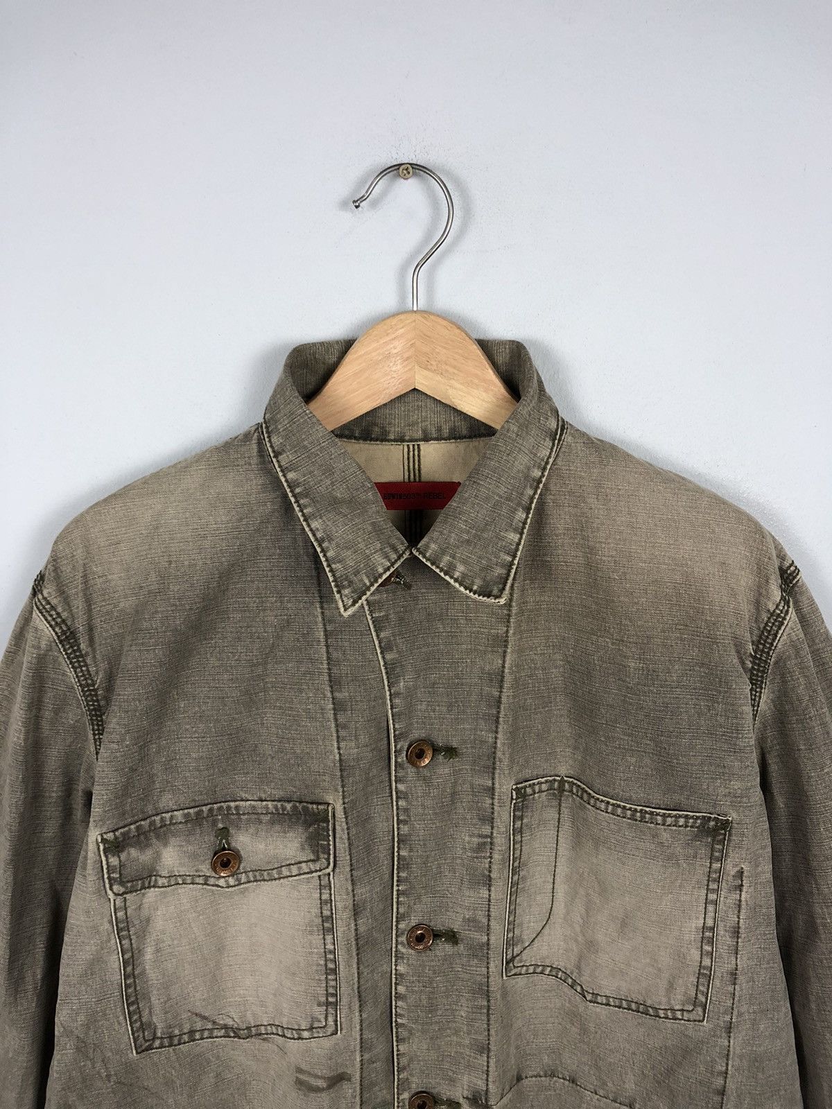 Edwin × Vintage Edwin Stone Washed Chore Workers Jacket Size US L / EU 52-54 / 3 - 2 Thumbnail
