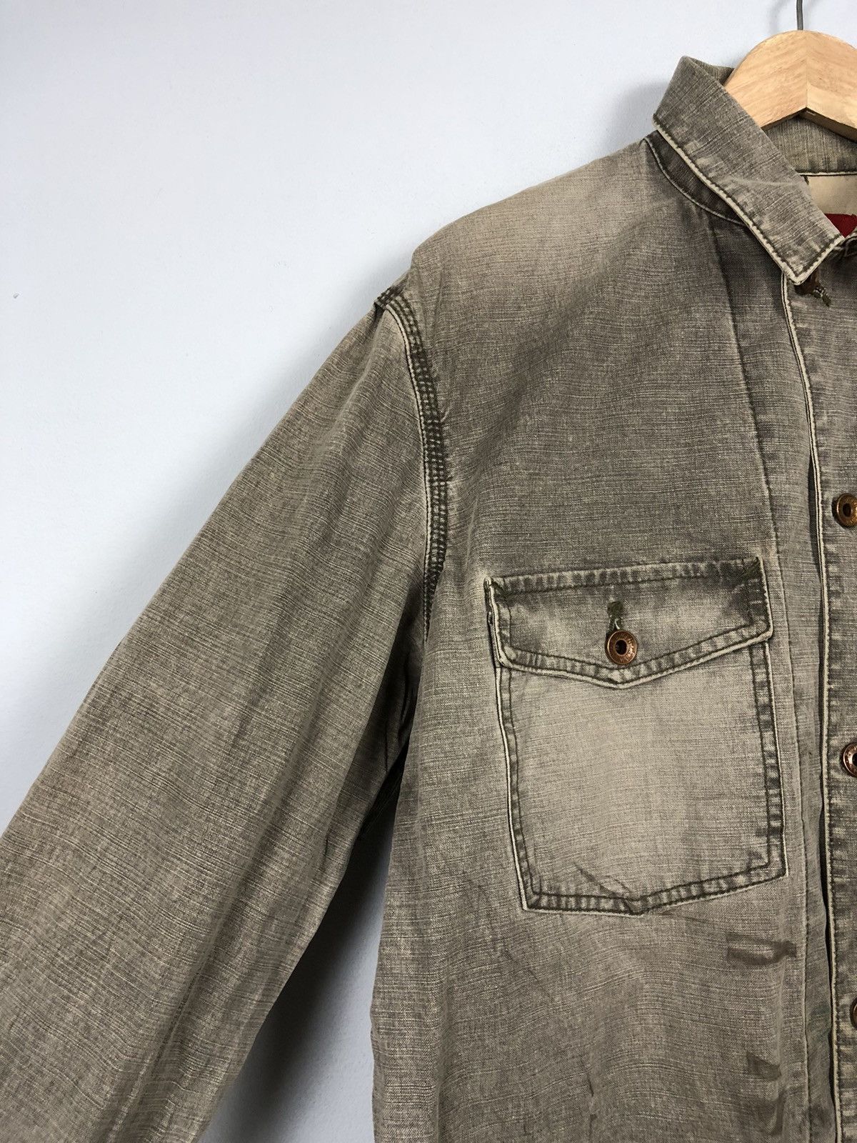 Edwin × Vintage Edwin Stone Washed Chore Workers Jacket Size US L / EU 52-54 / 3 - 3 Thumbnail