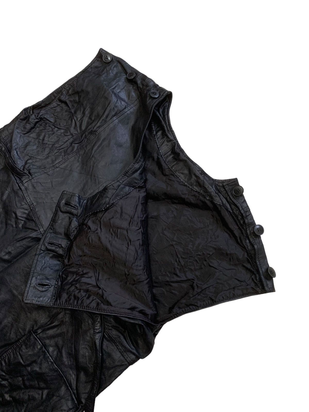 Japanese Brand × Le Grande Bleu (L.G.B.) RARE ‼️ Vintage Leather Black Dress/Apron Size US S / EU 44-46 / 1 - 4 Thumbnail