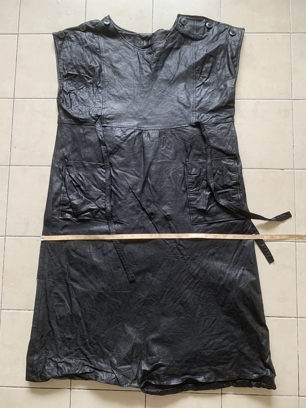 Japanese Brand × Le Grande Bleu (L.G.B.) RARE ‼️ Vintage Leather Black Dress/Apron Size US S / EU 44-46 / 1 - 10 Thumbnail