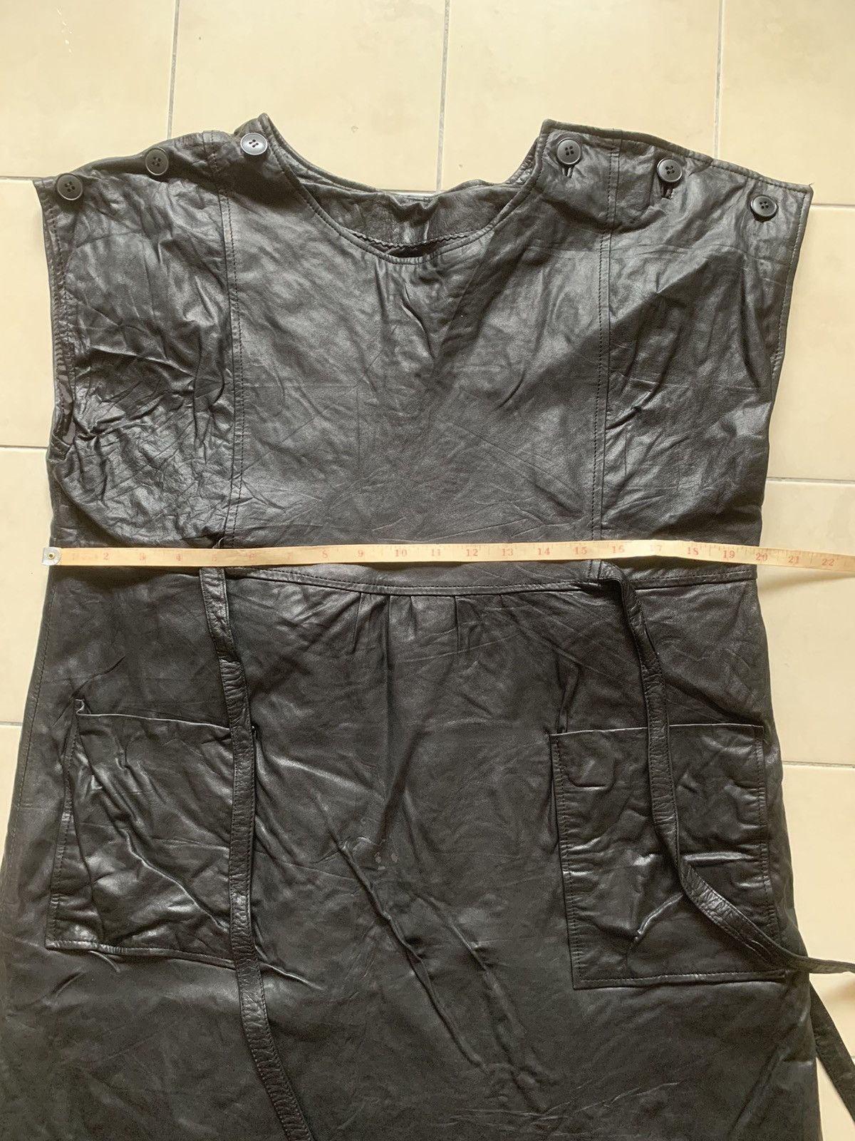 Japanese Brand × Le Grande Bleu (L.G.B.) RARE ‼️ Vintage Leather Black Dress/Apron Size US S / EU 44-46 / 1 - 9 Thumbnail