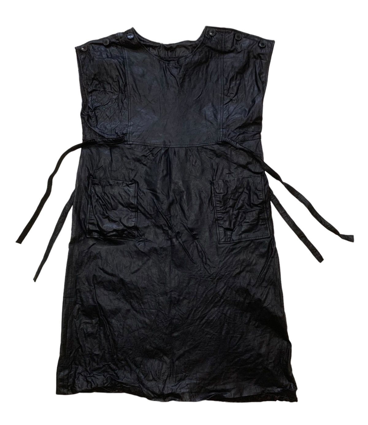 Japanese Brand × Le Grande Bleu (L.G.B.) RARE ‼️ Vintage Leather Black Dress/Apron Size US S / EU 44-46 / 1 - 1 Thumbnail