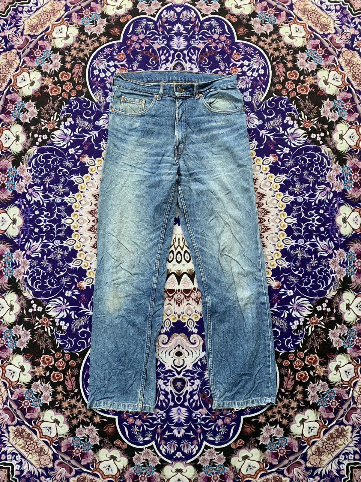 Levi's Vintage Levis 515 Faded Stone Wash Denim Size US 33 - 2 Thumbnail