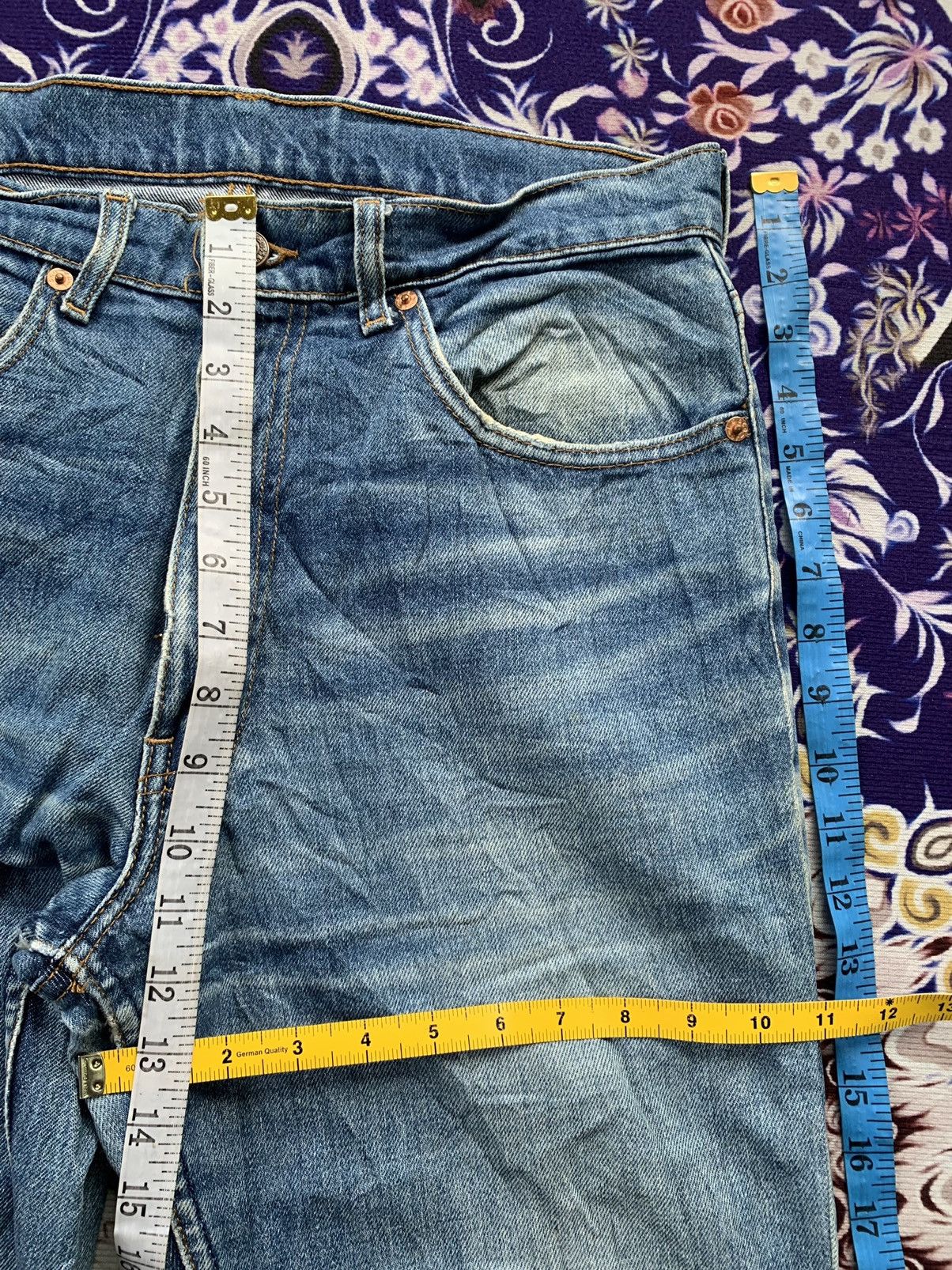 Levi's Vintage Levis 515 Faded Stone Wash Denim Size US 33 - 13 Thumbnail