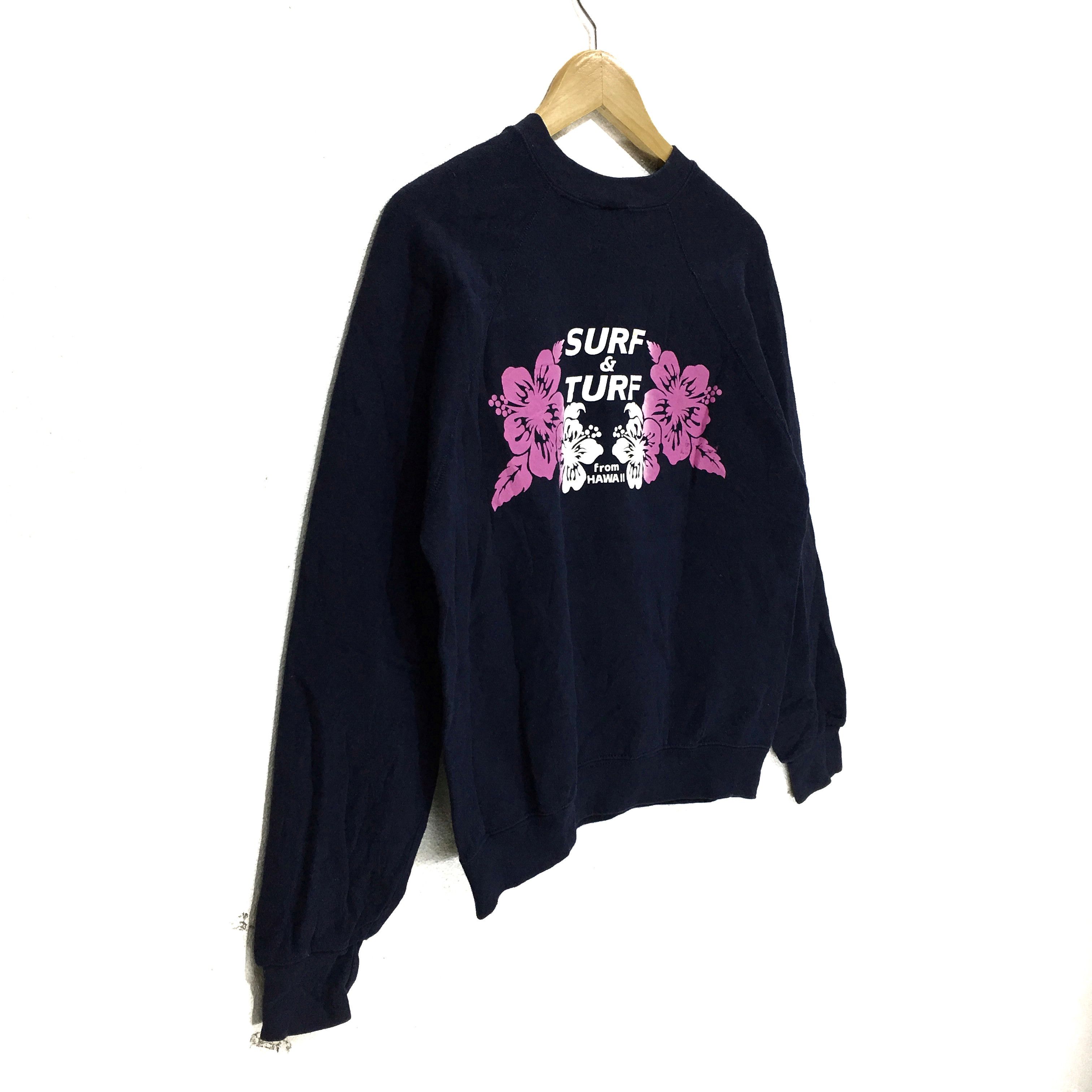 Edwin × Vintage Vtg EDWIN Made In USA Surf & Turf Hawaii Sweatshirt Sweater Size M / US 6-8 / IT 42-44 - 8 Thumbnail