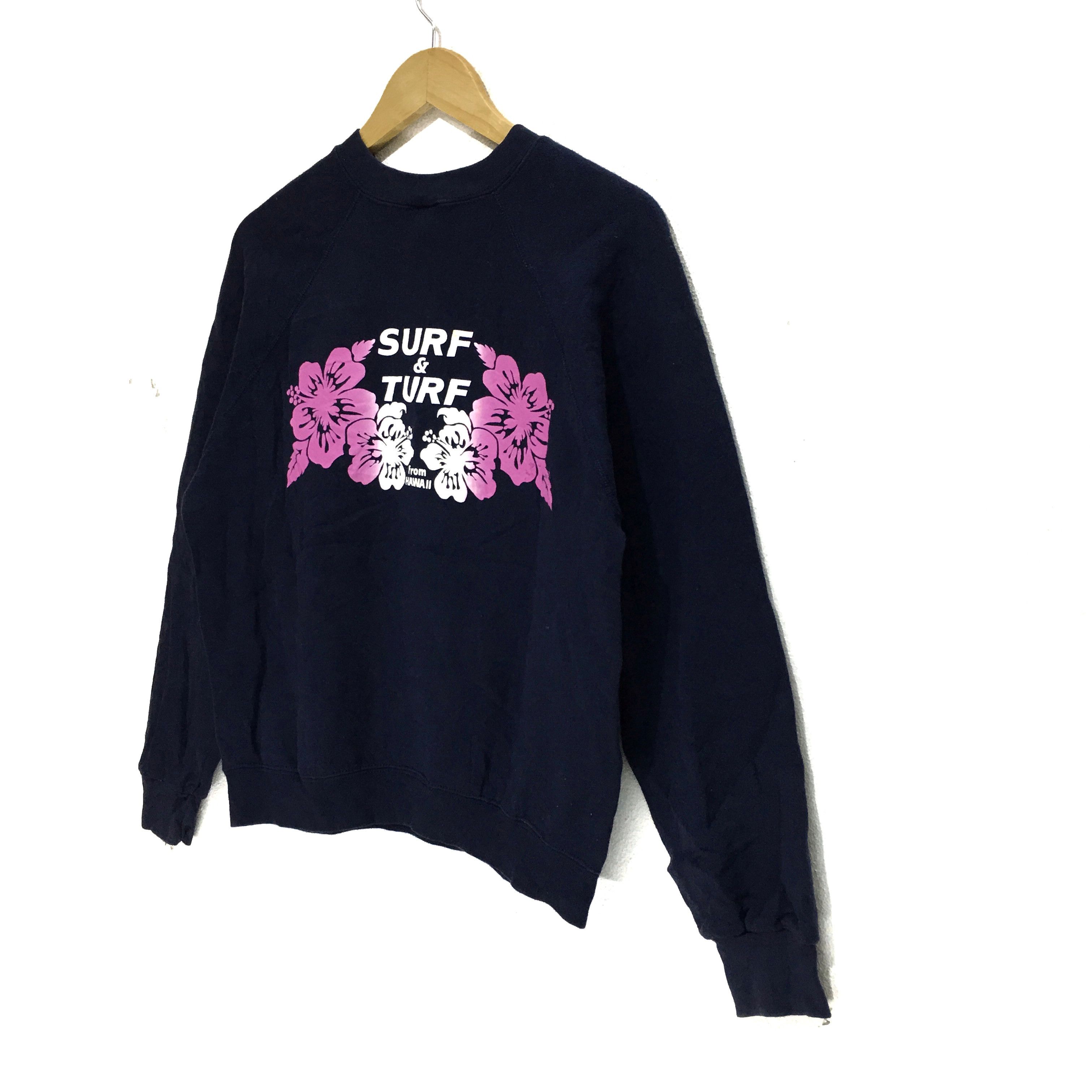 Edwin × Vintage Vtg EDWIN Made In USA Surf & Turf Hawaii Sweatshirt Sweater Size M / US 6-8 / IT 42-44 - 9 Thumbnail